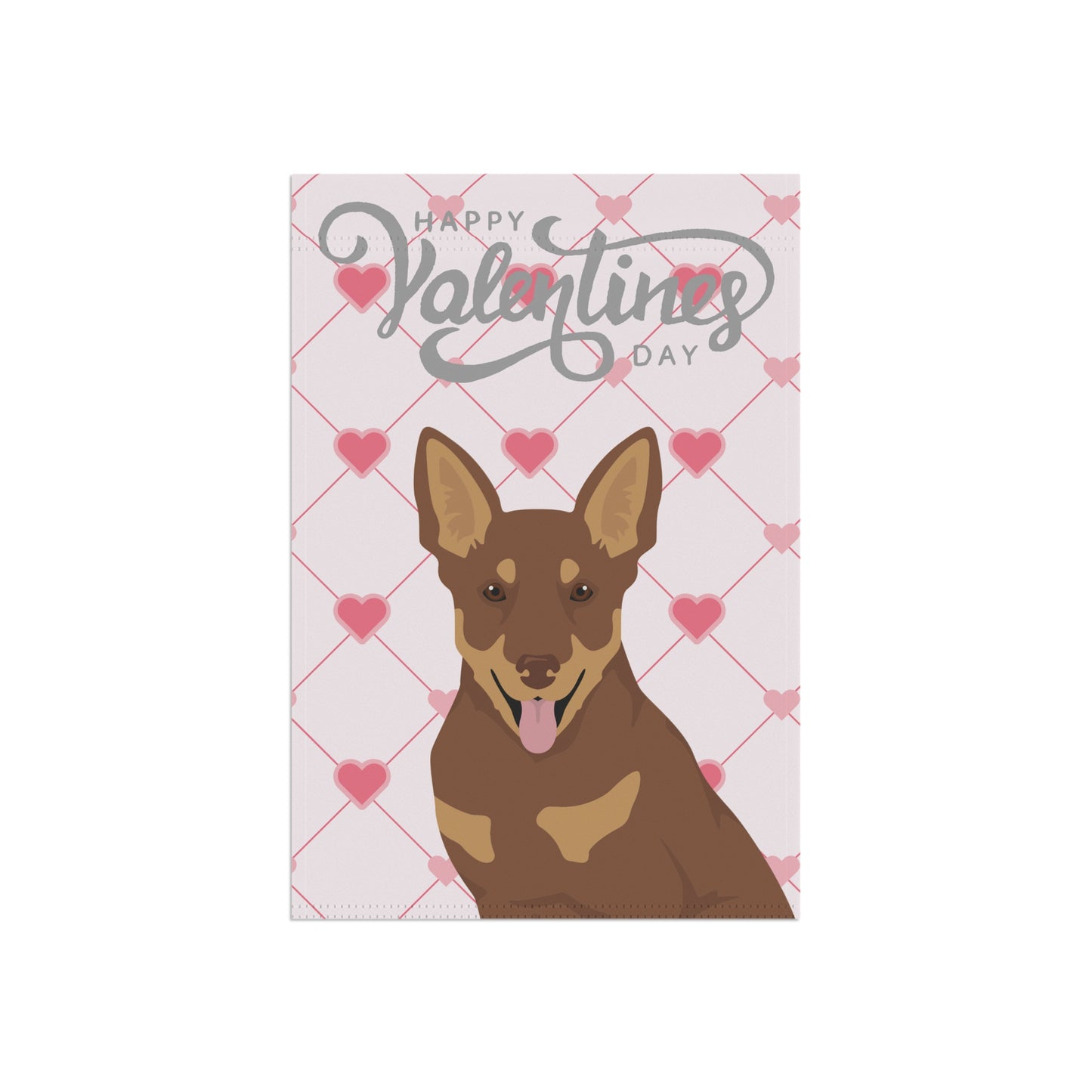 Lancashire Heeler Dog Valentines Day Garden Flag