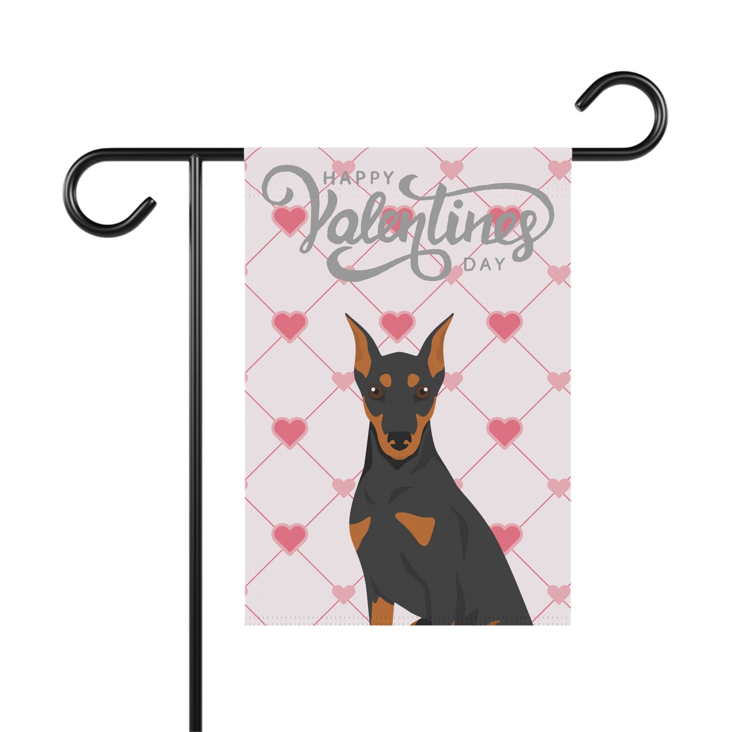 German Pinscher Dog Valentines Day Garden Flag
