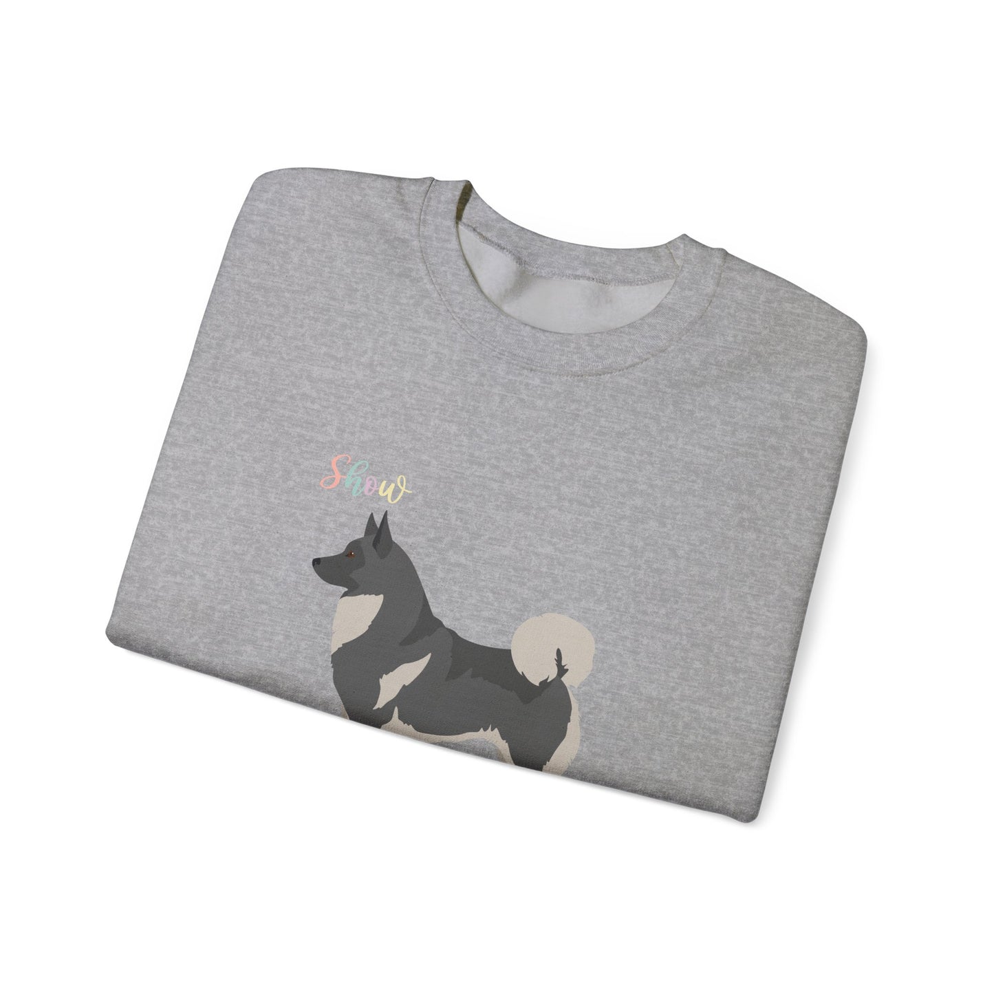 Norwegian Elkhound Dog Unisex Heavy Blend Crewneck Sweatshirt