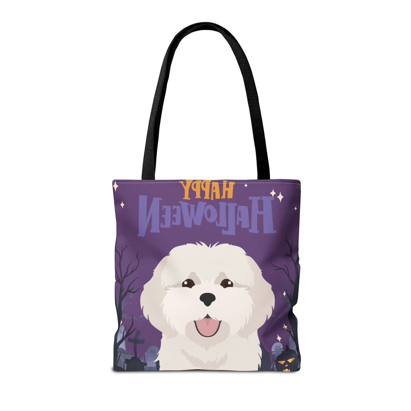 Coton de Tulear Dog Happy Halloween Tote Bag 16x16