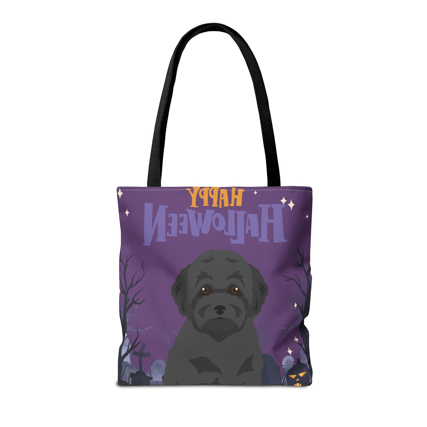 Toy Poodle Dog Happy Halloween Tote Bag 16x16