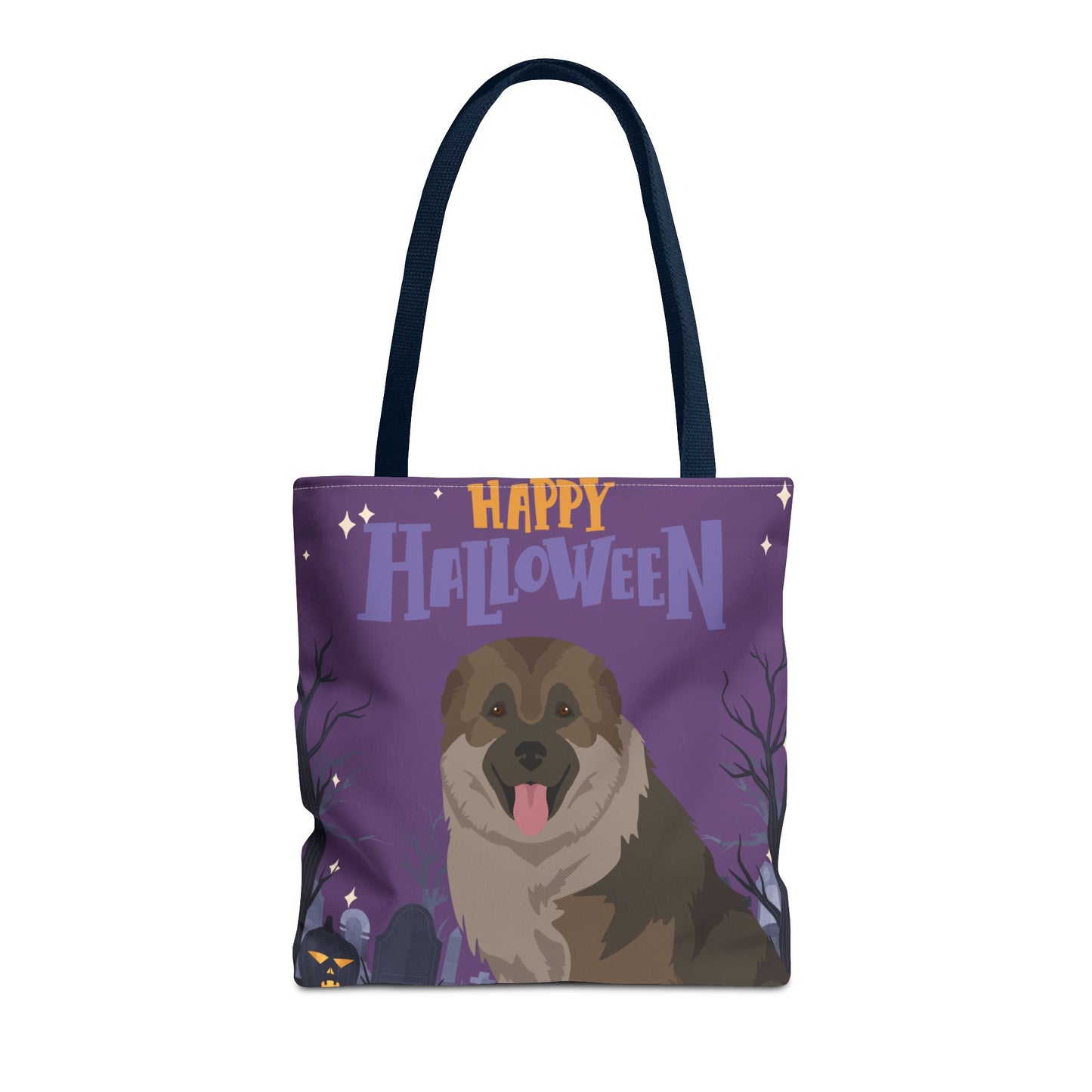 Caucasian Shepherd Dog Happy Halloween Tote Bag 16x16