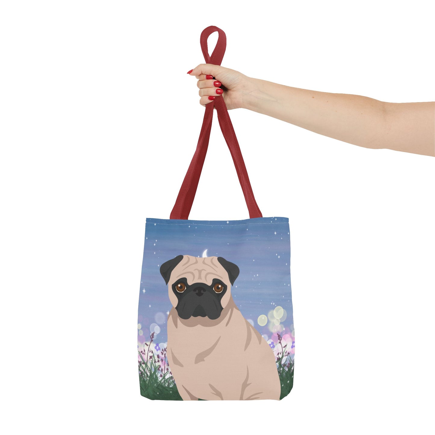 Pug Dog Tote Bag 13x13