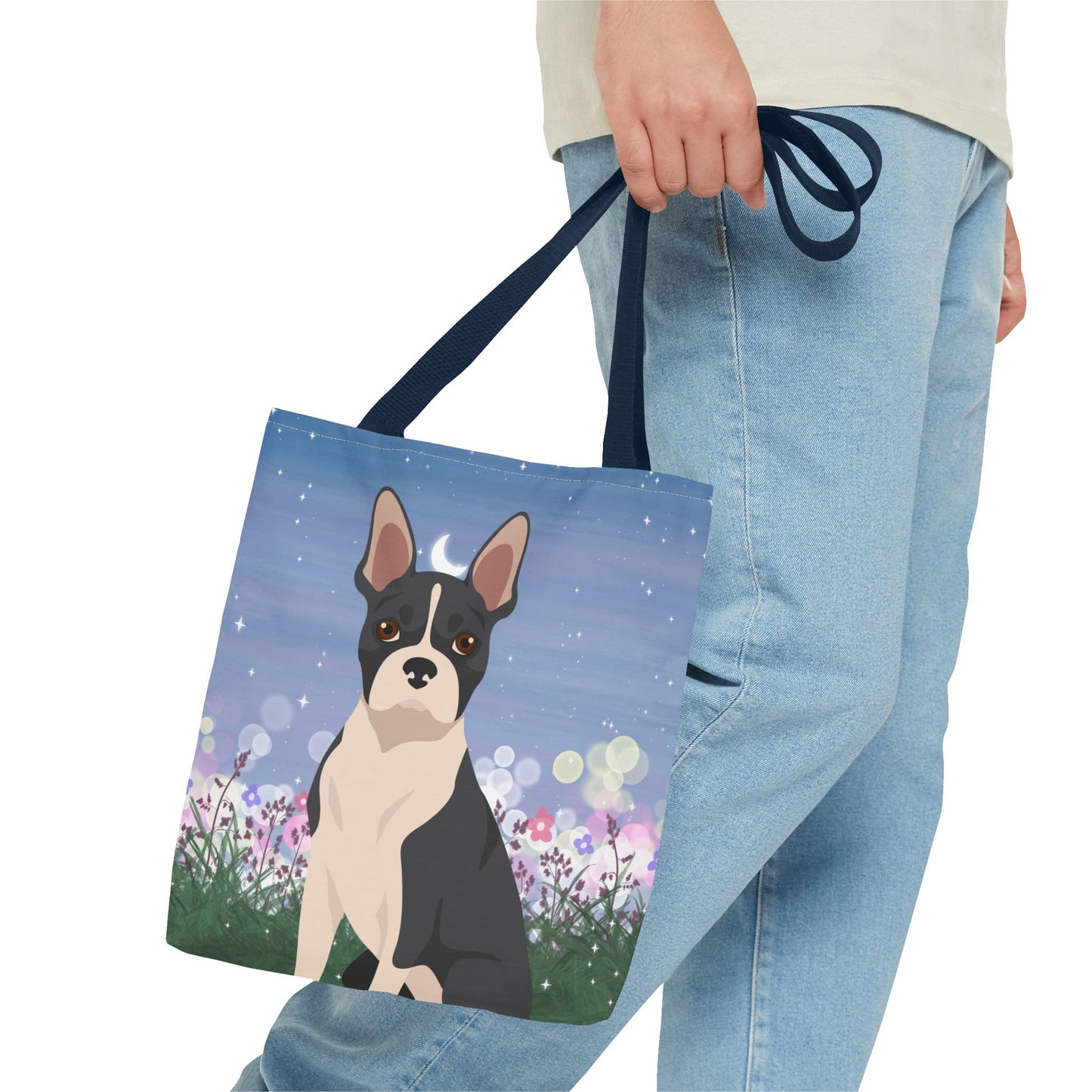 Boston Terrier Dog Tote Bag 13x13