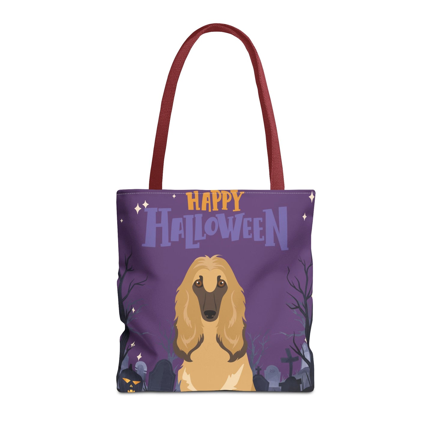Afghan Hound Dog Happy Halloween Tote Bag 16x16