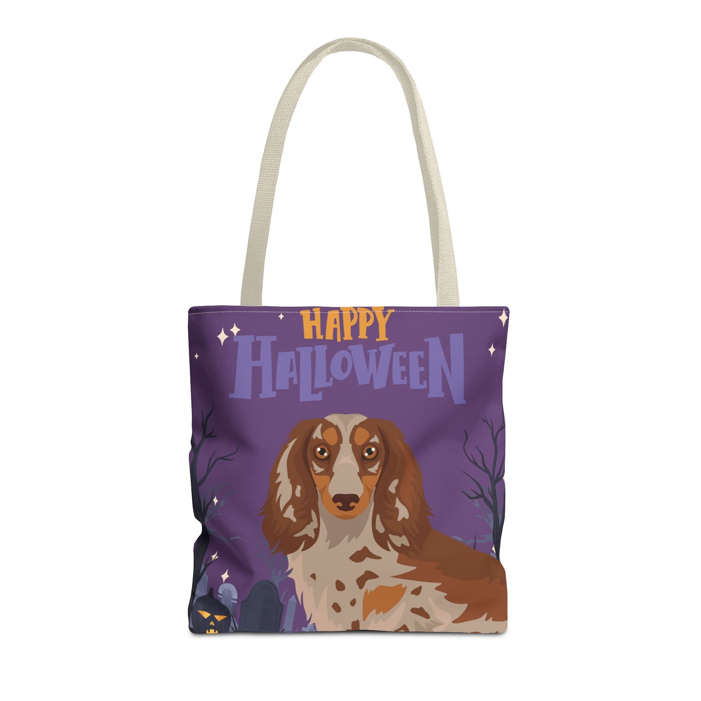 Dachshund Dog Happy Halloween Tote Bag 16x16