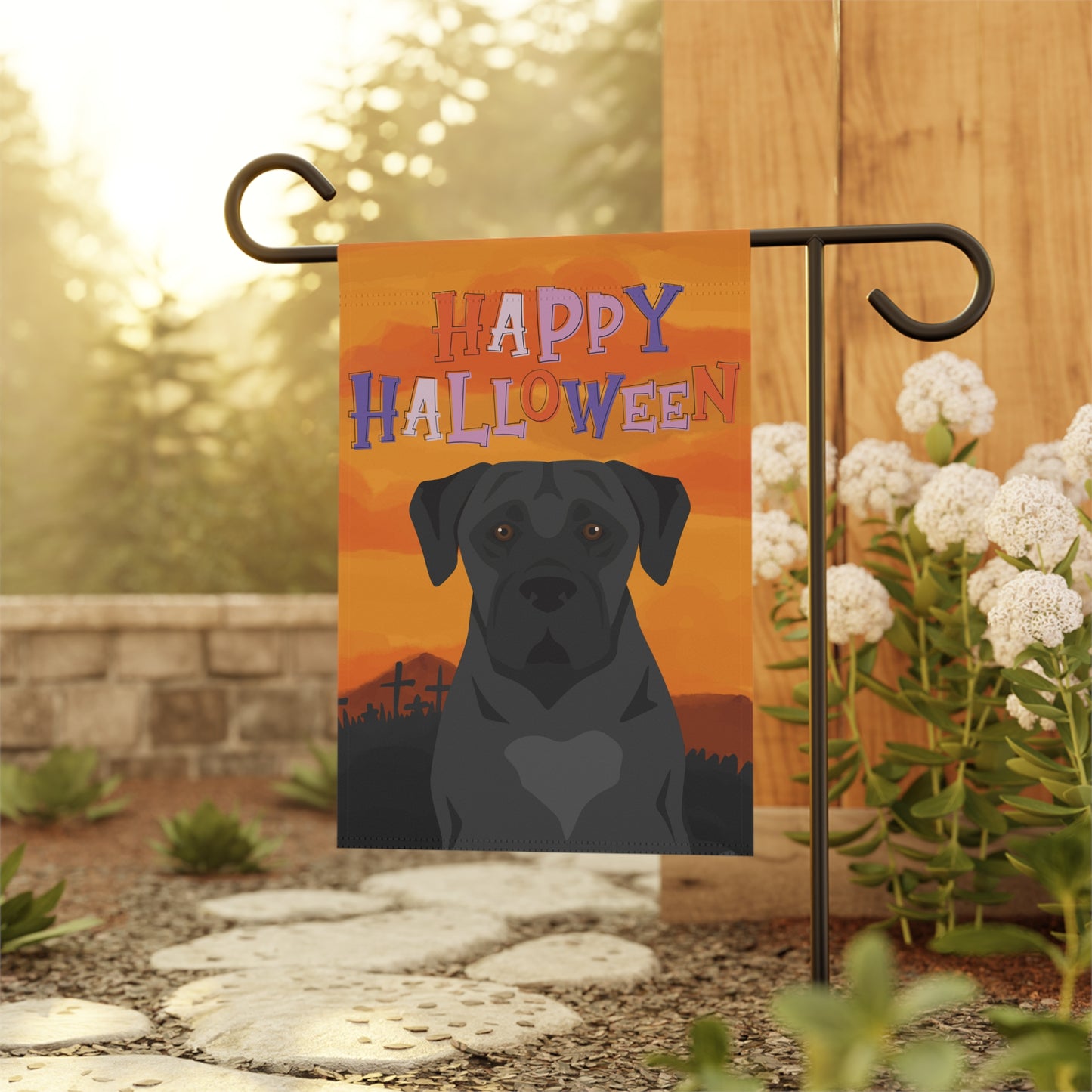 Boerboel Dog Halloween Garden Flag