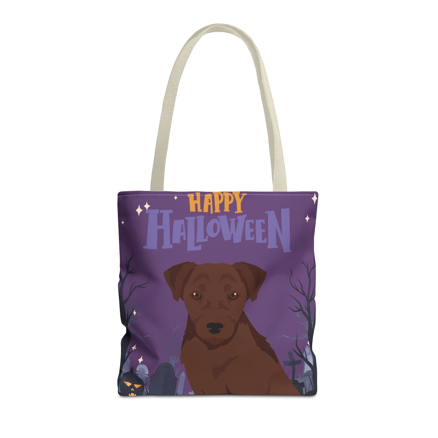 Patterdale Terrier Dog Happy Halloween Tote Bag 16x16