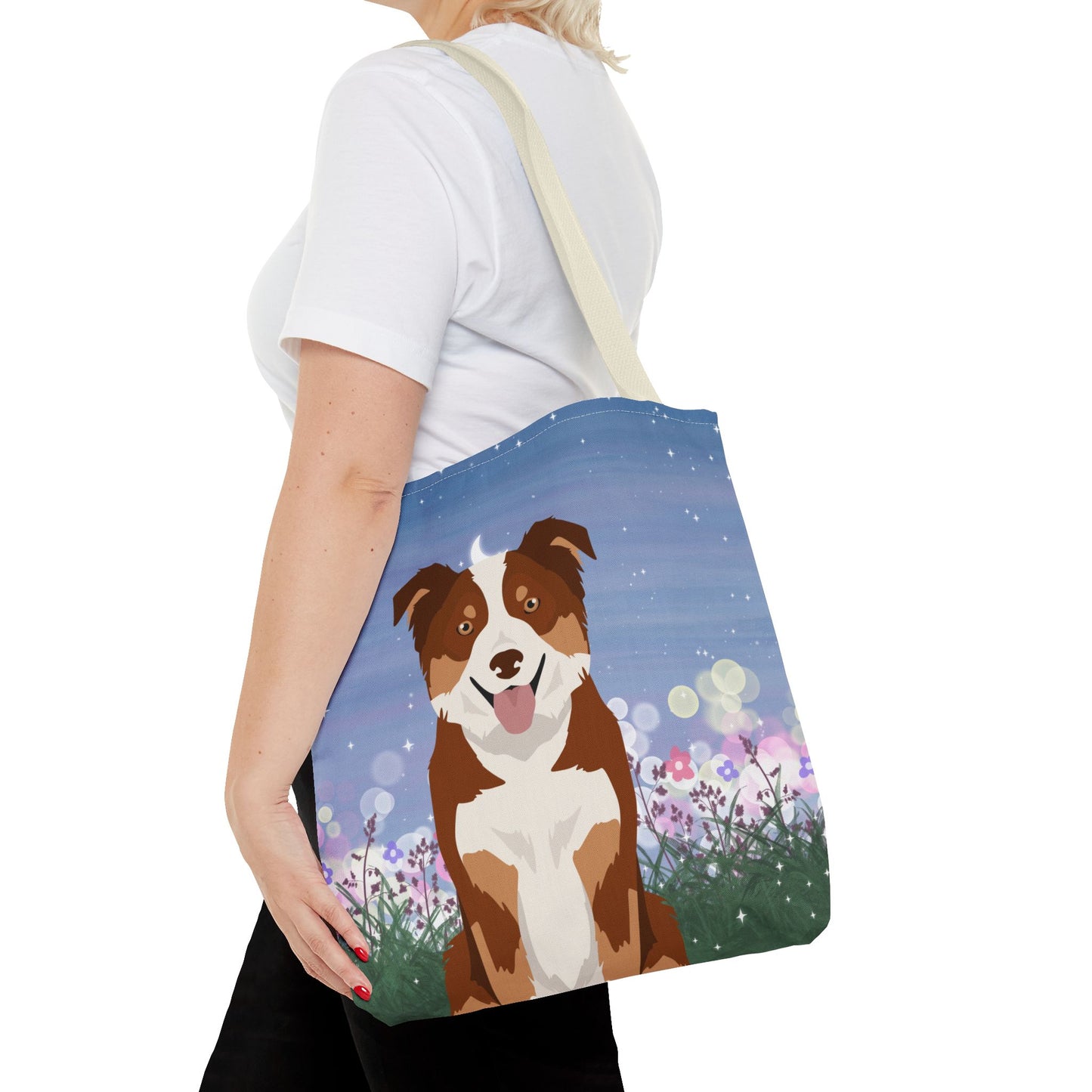 Border Collie Dog Tote Bag 16x16