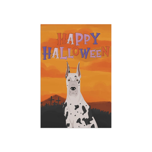 Great Dane Dog Halloween Garden Flag