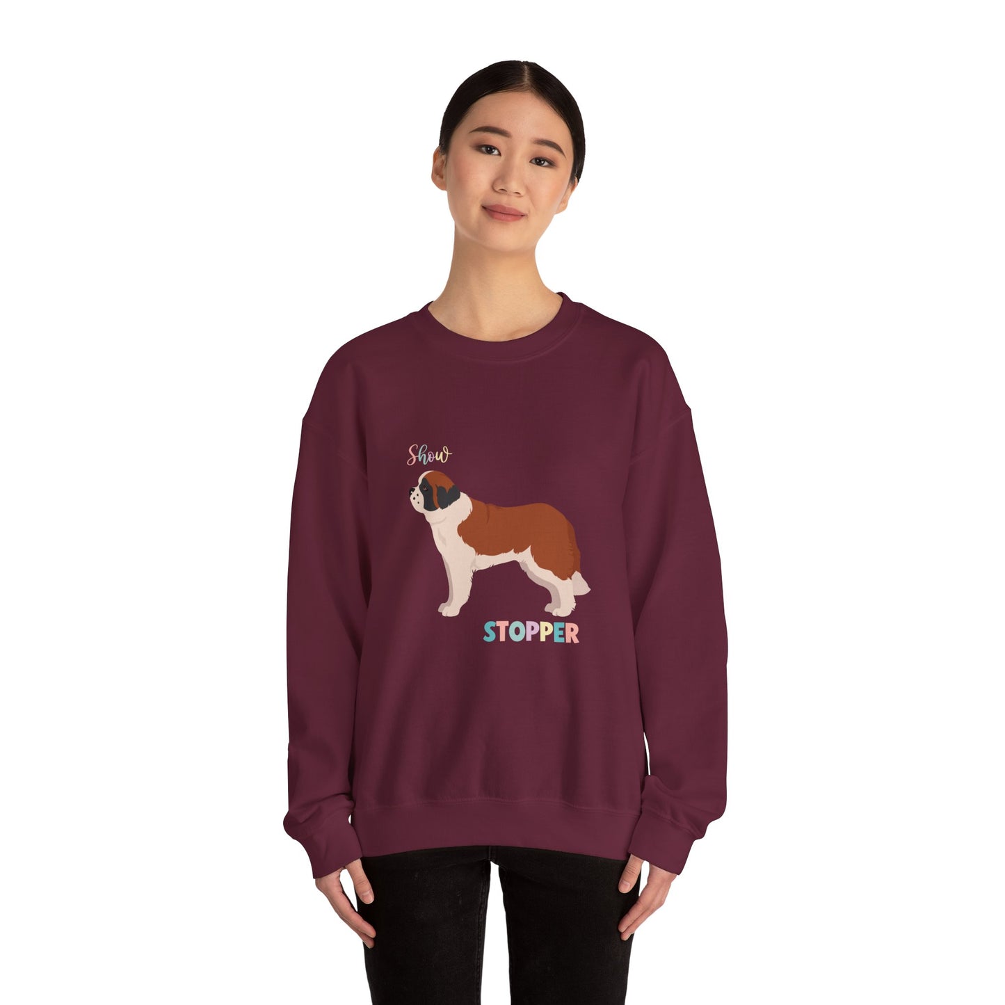 St Bernard Dog Unisex Heavy Blend Crewneck Sweatshirt