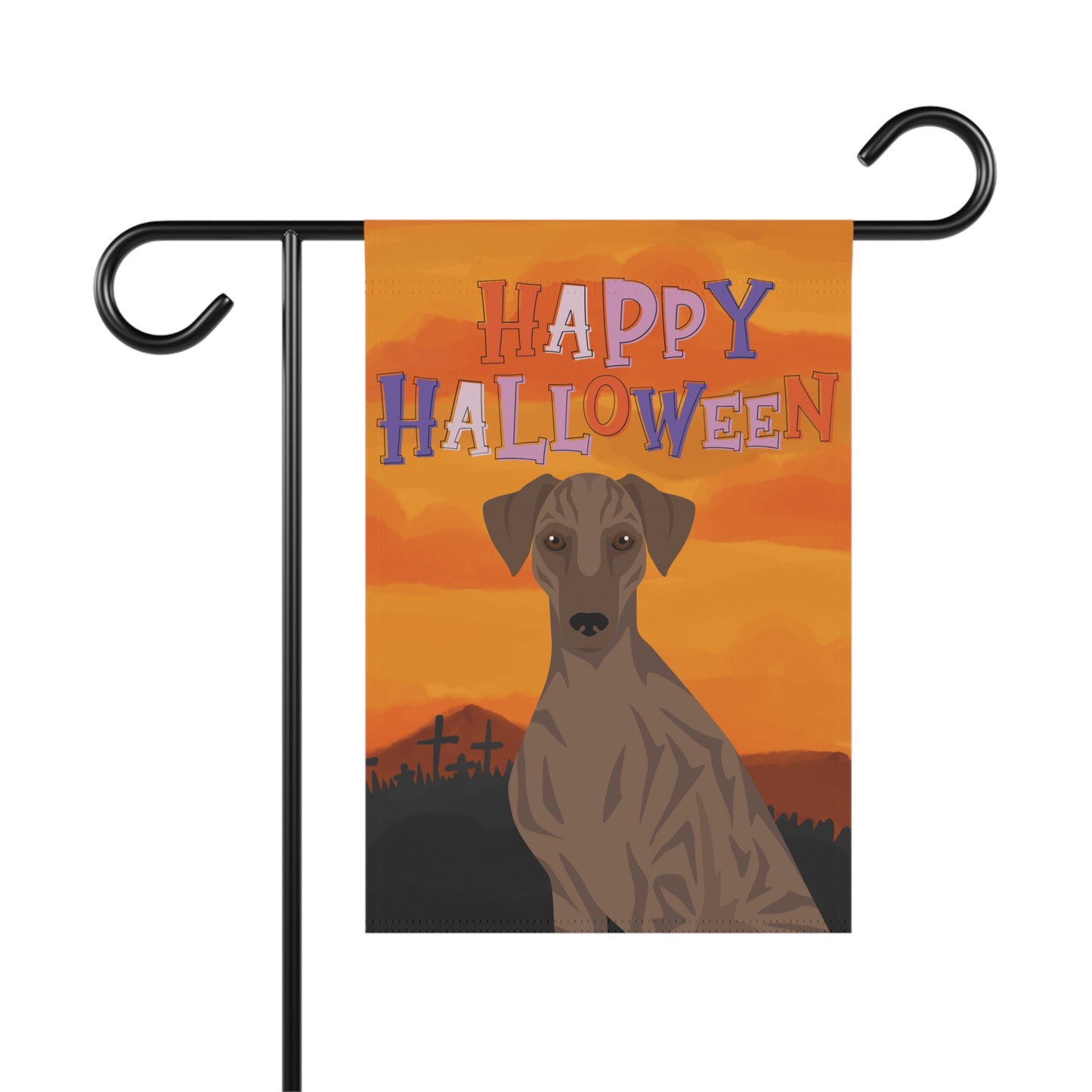 Sloughi Dog Halloween Garden Flag