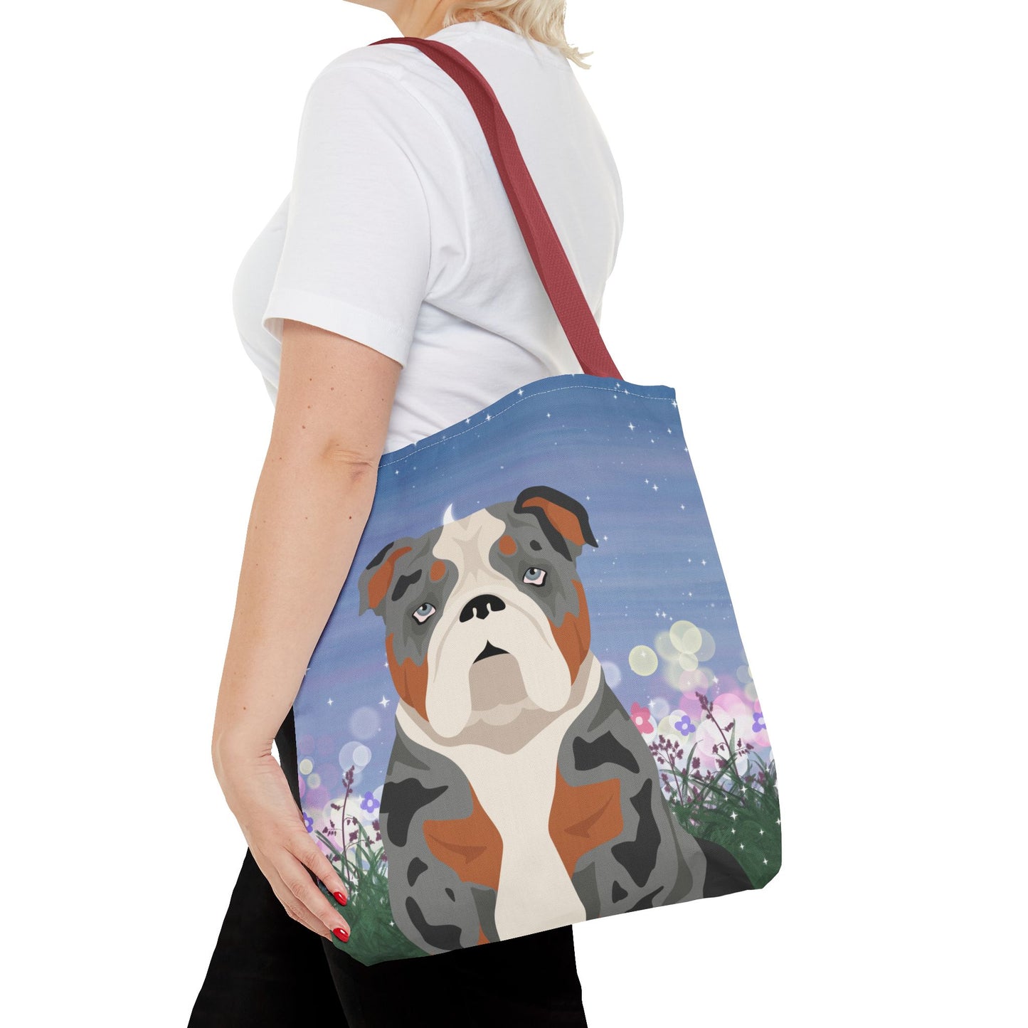 Bulldog Dog Tote Bag 16x16