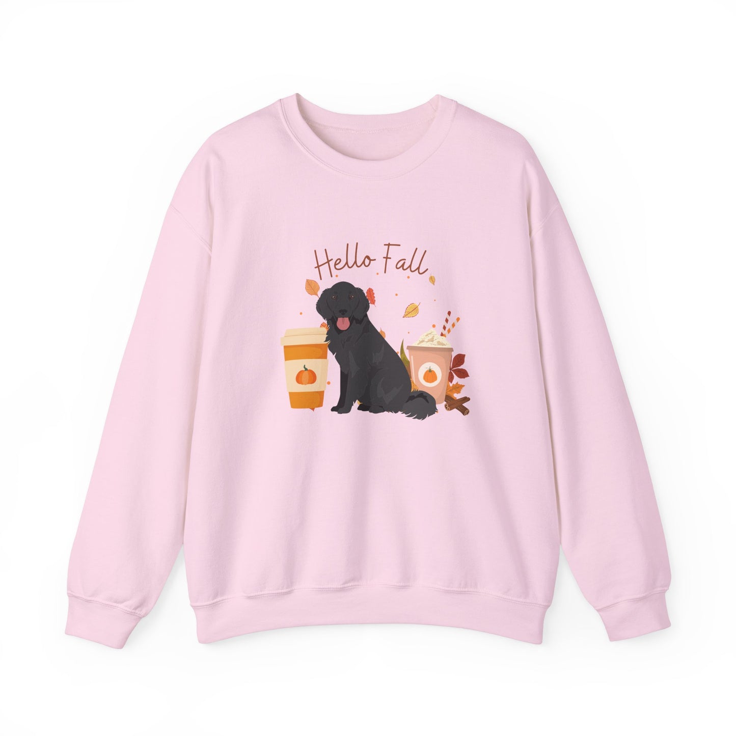 Flat Coated Retriever Dog Fall Halloween Unisex Heavy Blend Crewneck Sweatshirt