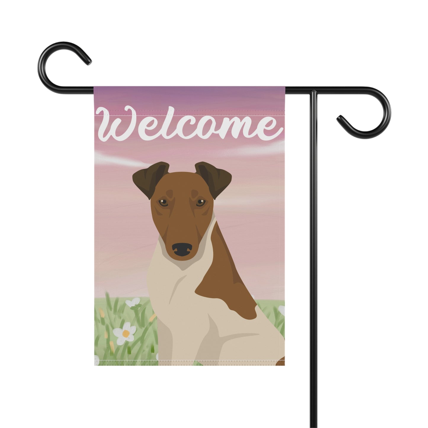 Smooth Fox Terrier Dog Welcome Garden Flag