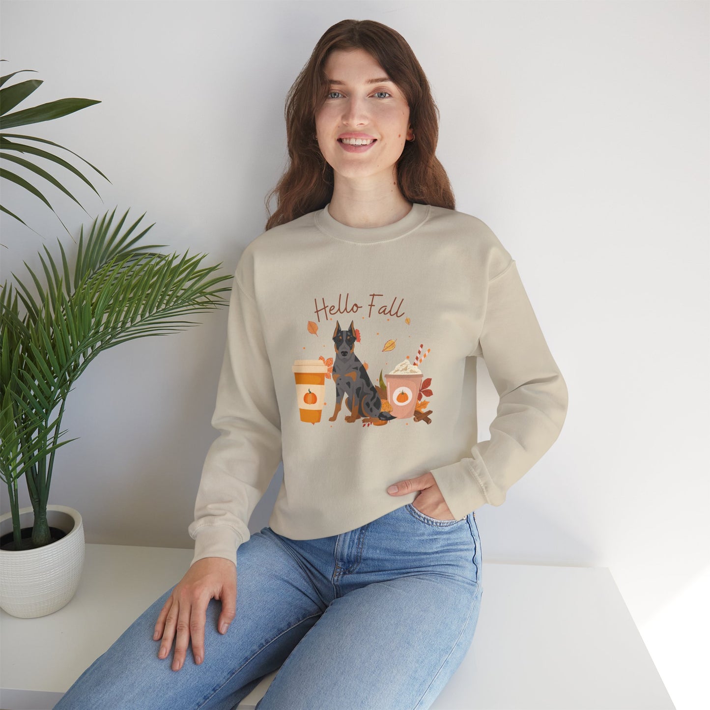 Beauceron Dog Fall Halloween Unisex Heavy Blend Crewneck Sweatshirt