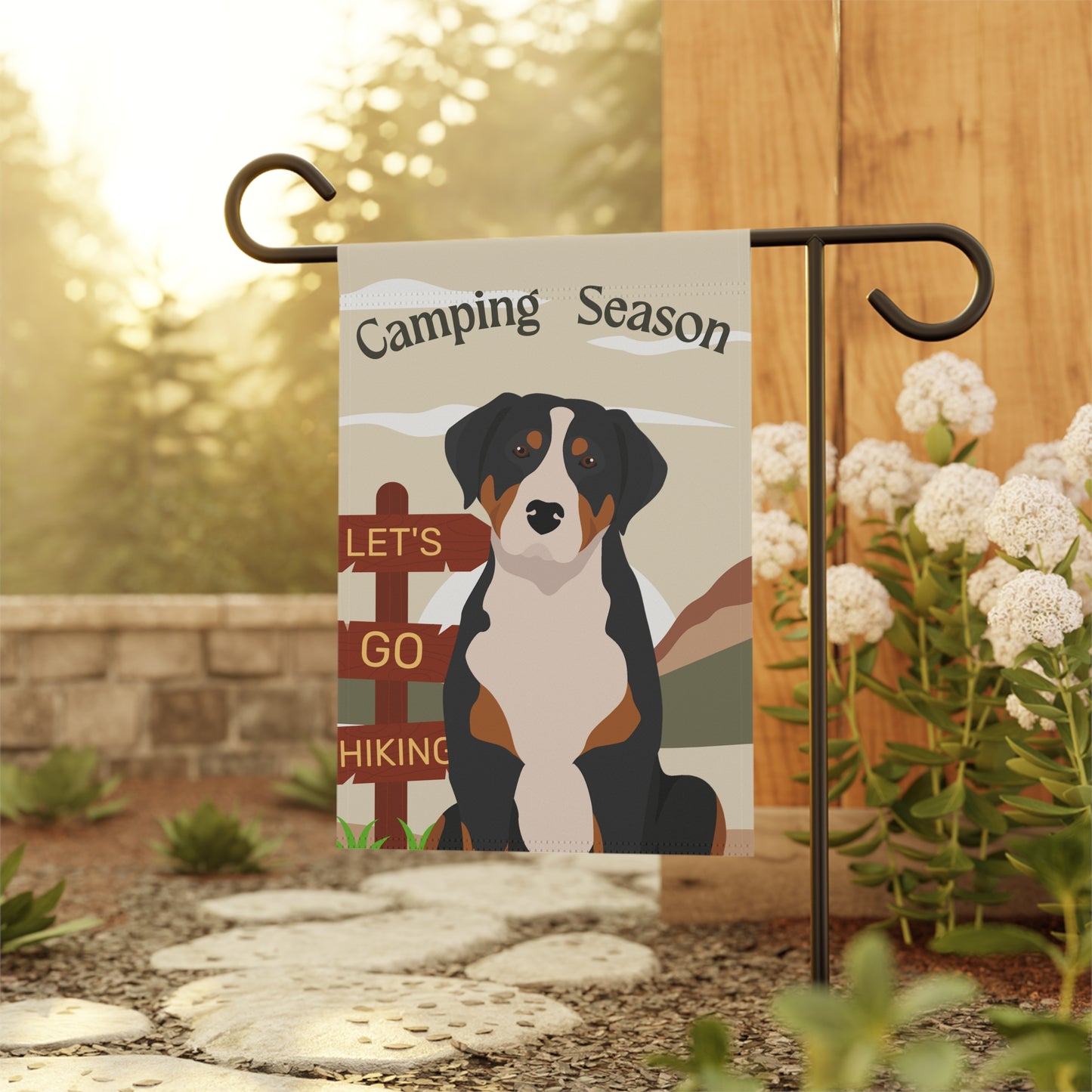 Great Swiss Mountain Dog Camping Garden Flag