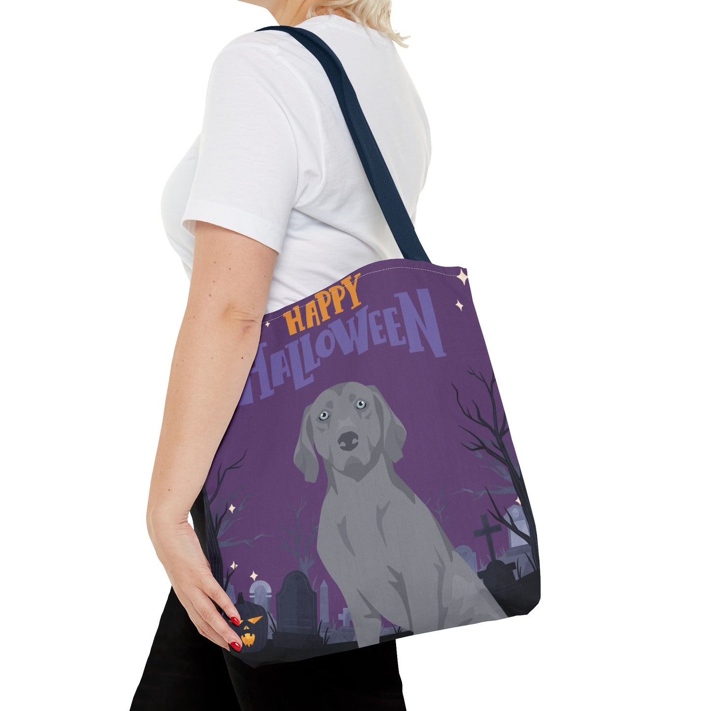 Weimaraner Dog Happy Halloween Tote Bag 16x16