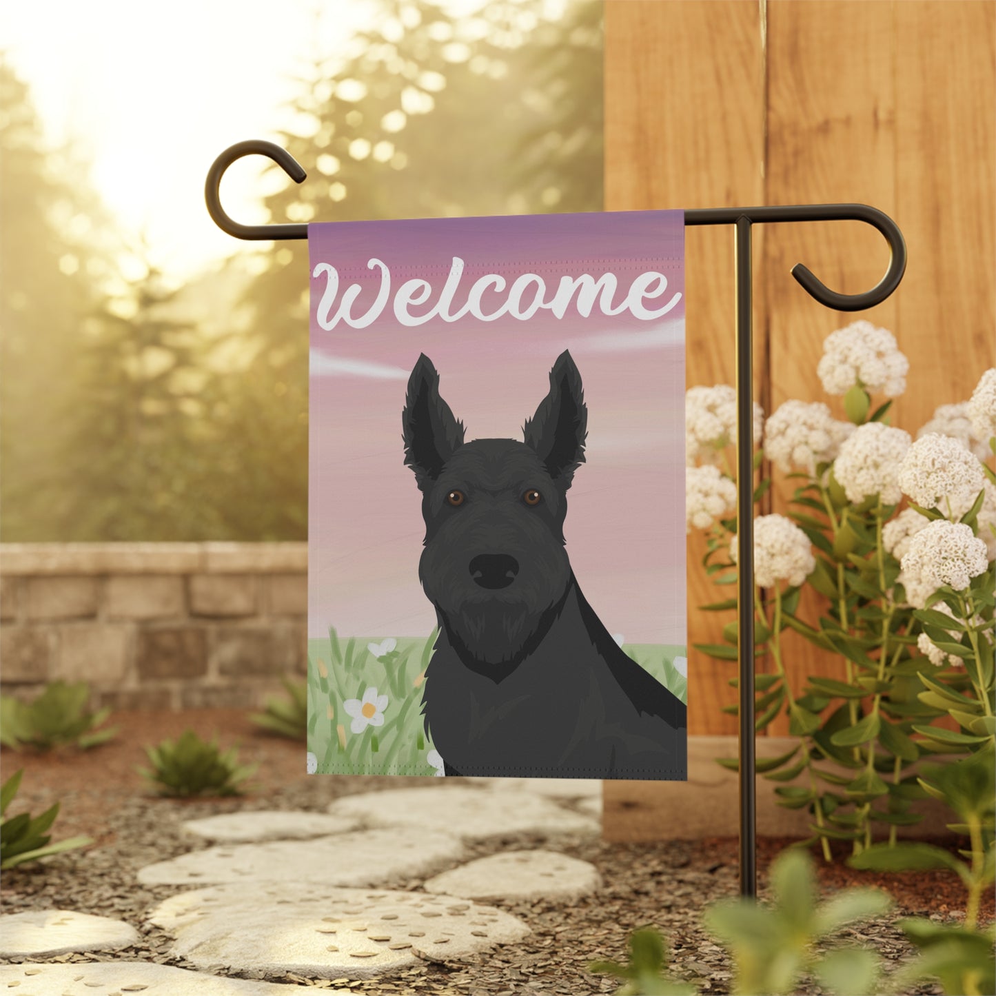 Scottish Terrier Dog Welcome Garden Flag