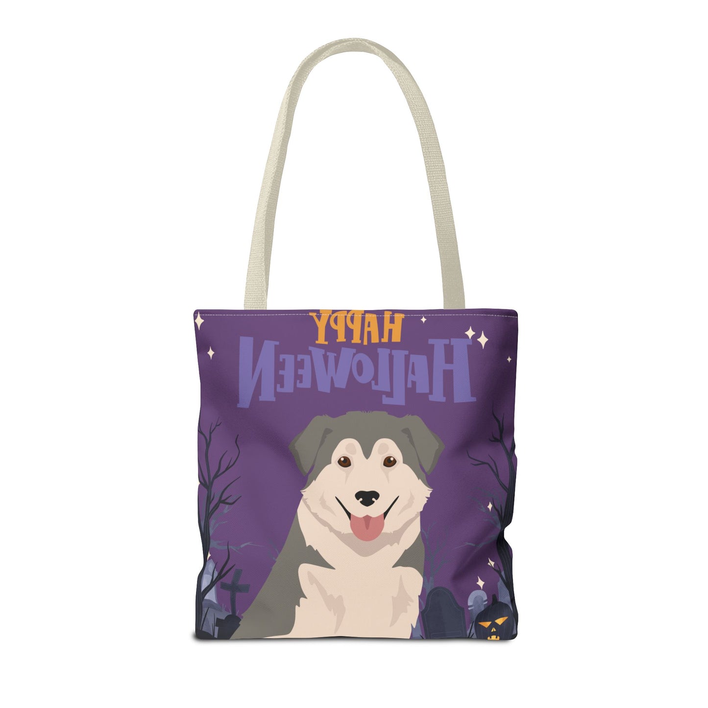 Aidi Dog Happy Halloween Tote Bag 16x16