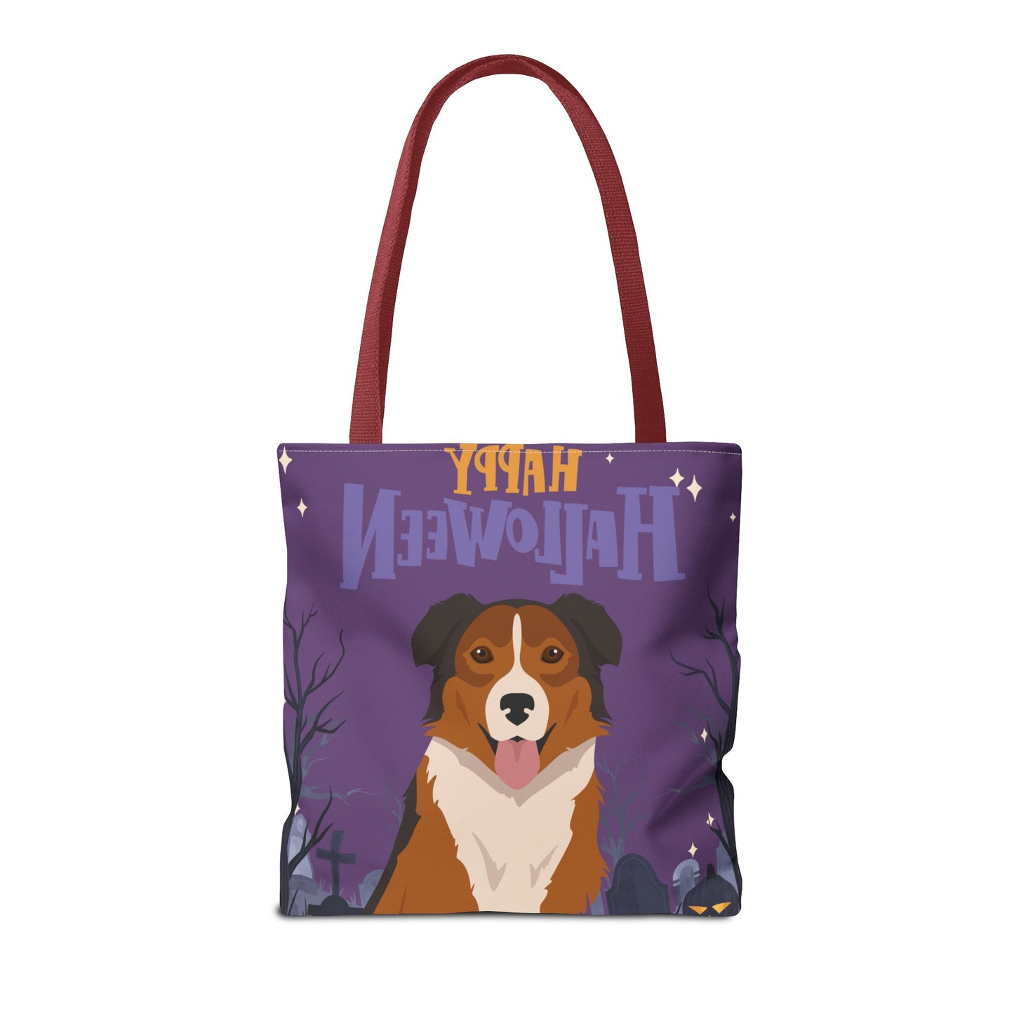 English Shepherd Dog Happy Halloween Tote Bag 16x16
