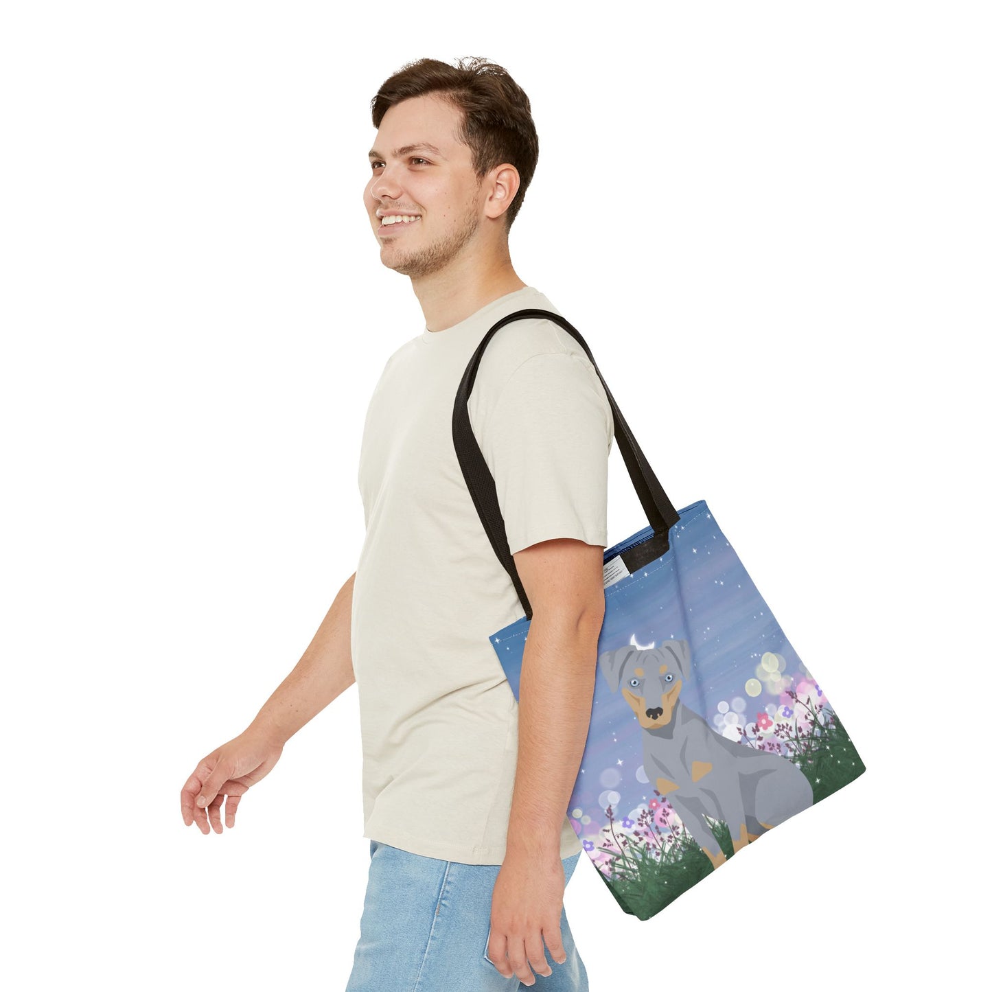 Blue Lacy Dog Tote Bag 16x16