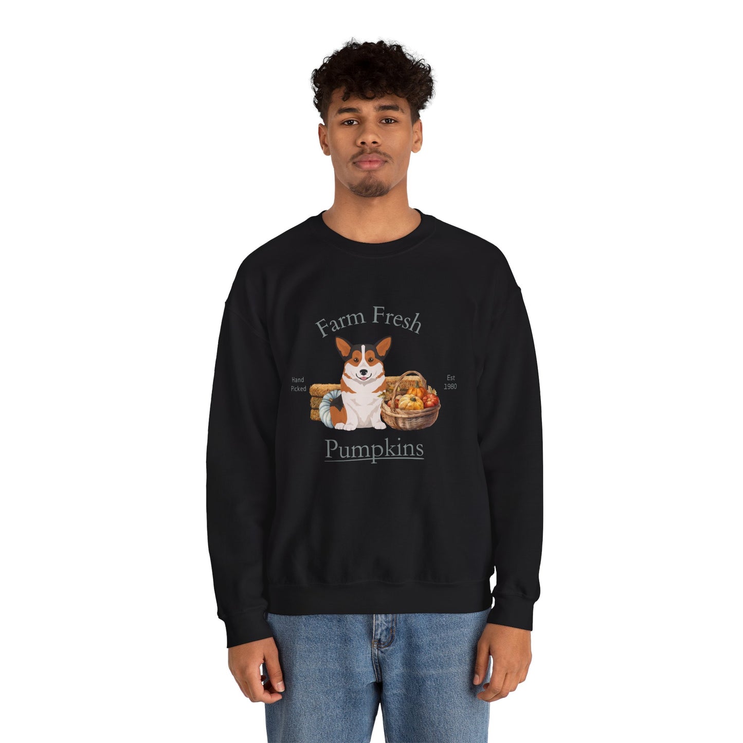 Pembroke Welsh Corgi Dog Fall Halloween Unisex Heavy Blend Crewneck Sweatshirt