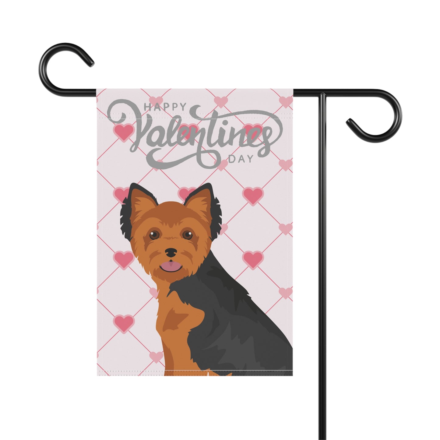 Yorkshire Terrier Dog Valentines Day Garden Flag