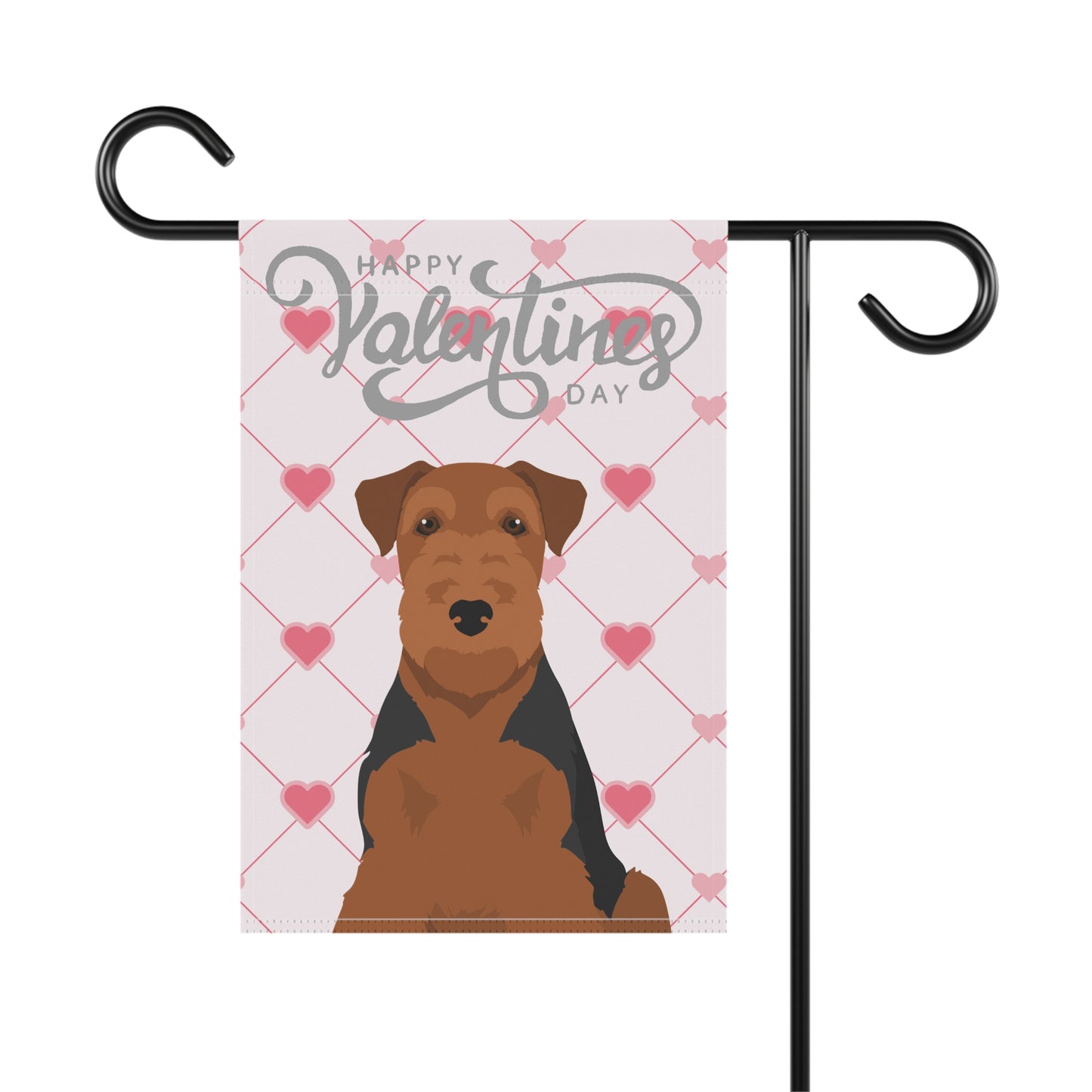 Welsh Terrier Dog Valentines Day Garden Flag