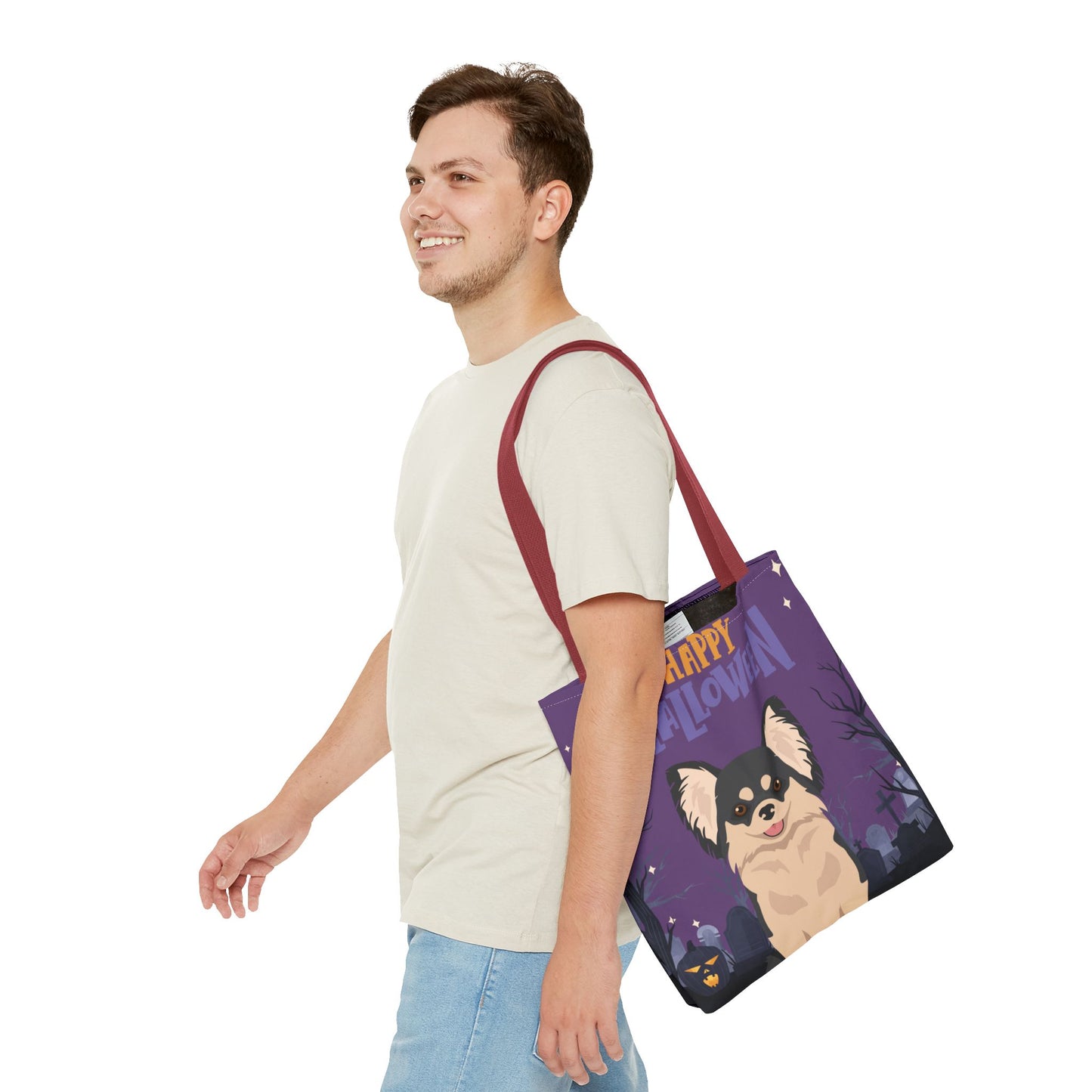 Chihuahua Dog Happy Halloween Tote Bag 16x16
