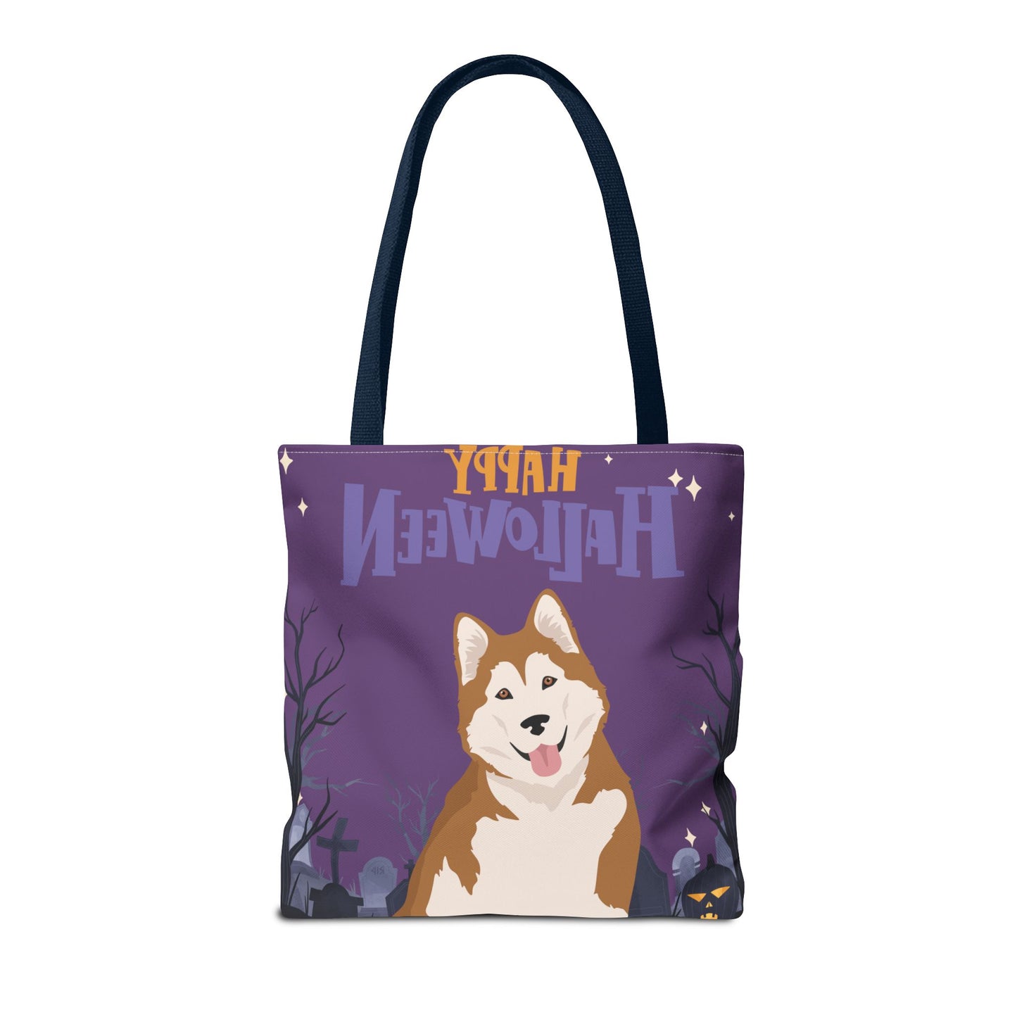 Alaskan Malamute Dog Happy Halloween Tote Bag 16x16