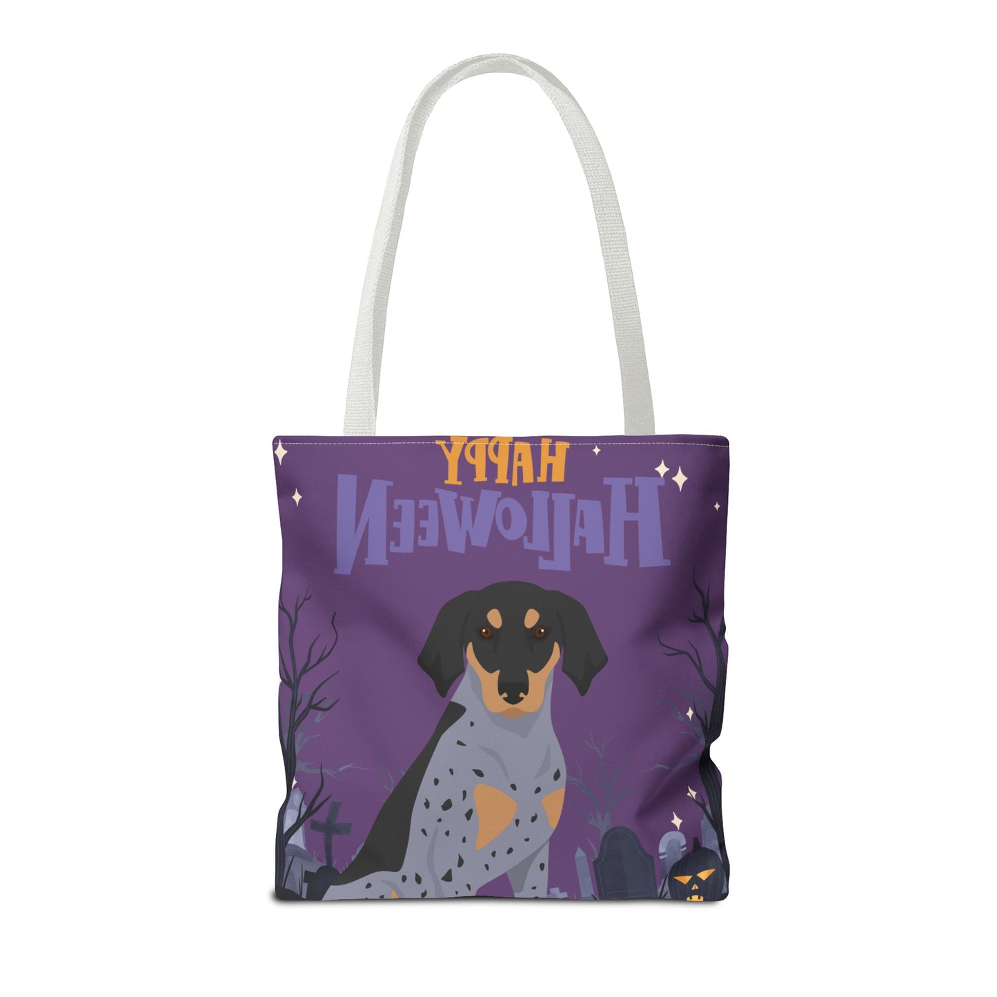 Bluetick Coonhound Dog Happy Halloween Tote Bag 16x16