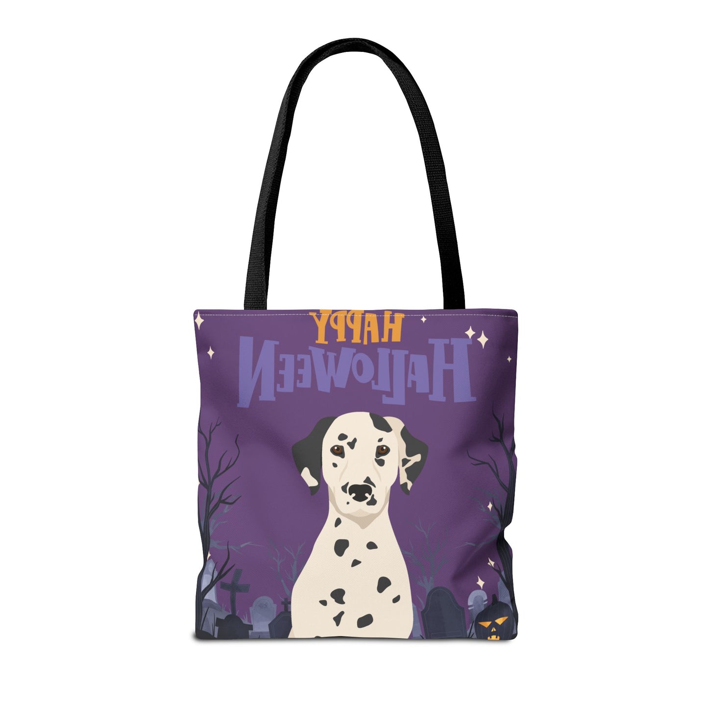 Dalmatian Dog Happy Halloween Tote Bag 16x16