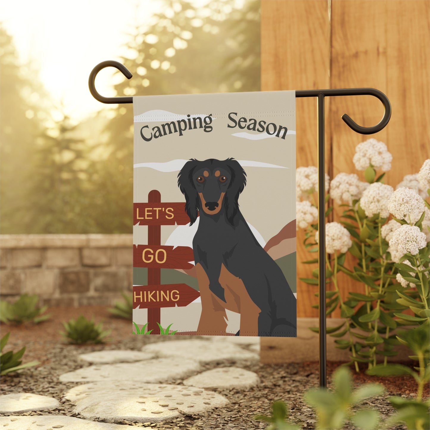 Saluki Dog Camping Garden Flag