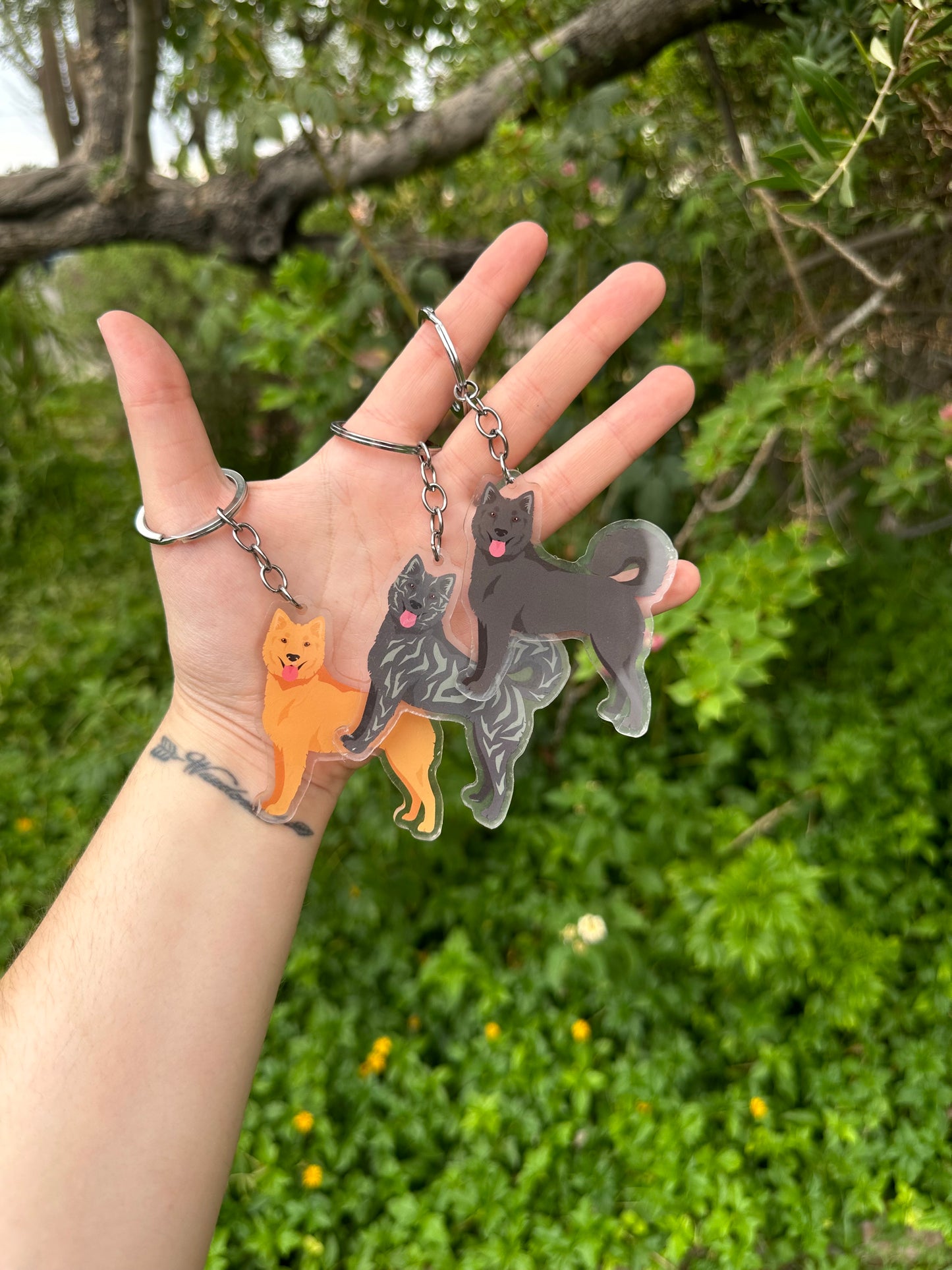 Kintamani Bali Dog 2.5in Acrylic Keychain