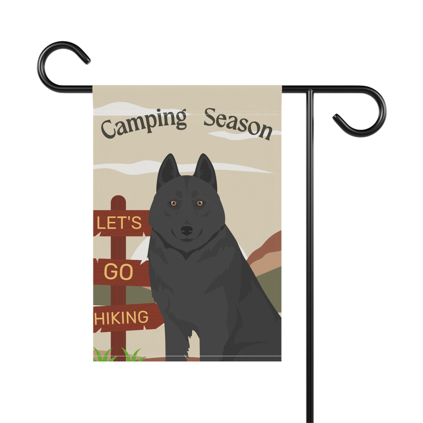 Siberian Husky Dog Camping Garden Flag