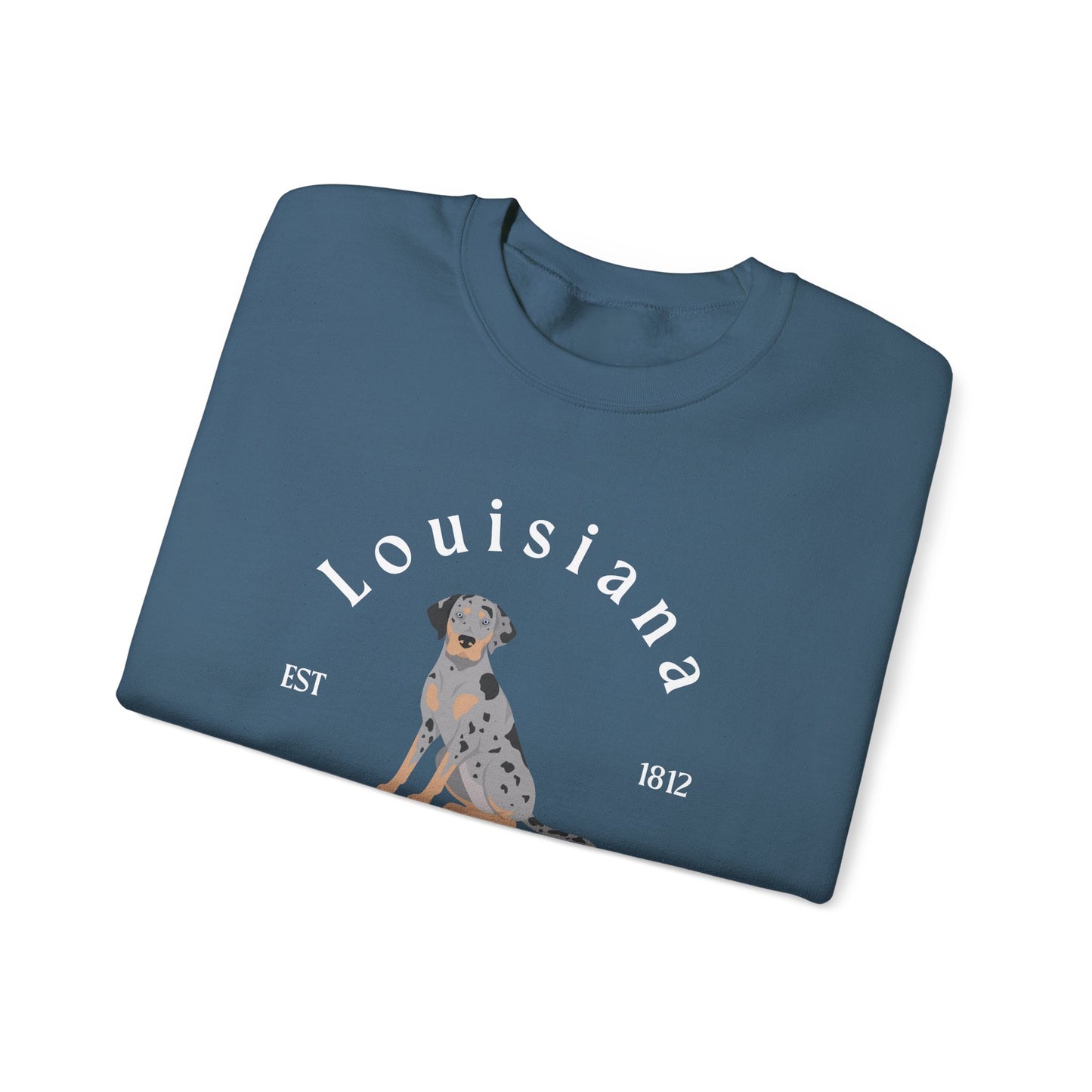 Catahoula Leopard Dog State Dogs Unisex Heavy Blend Crewneck Sweatshirt