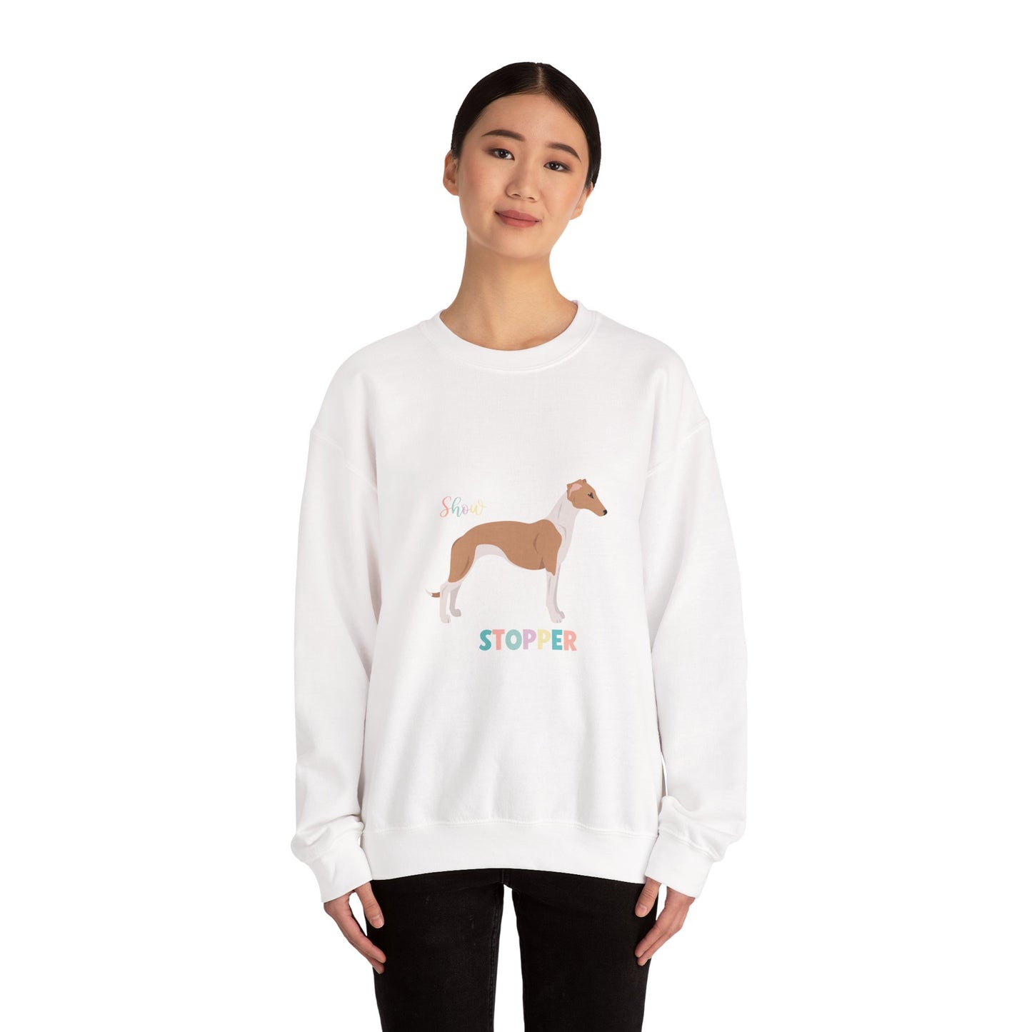 Whippet Dog Unisex Heavy Blend Crewneck Sweatshirt