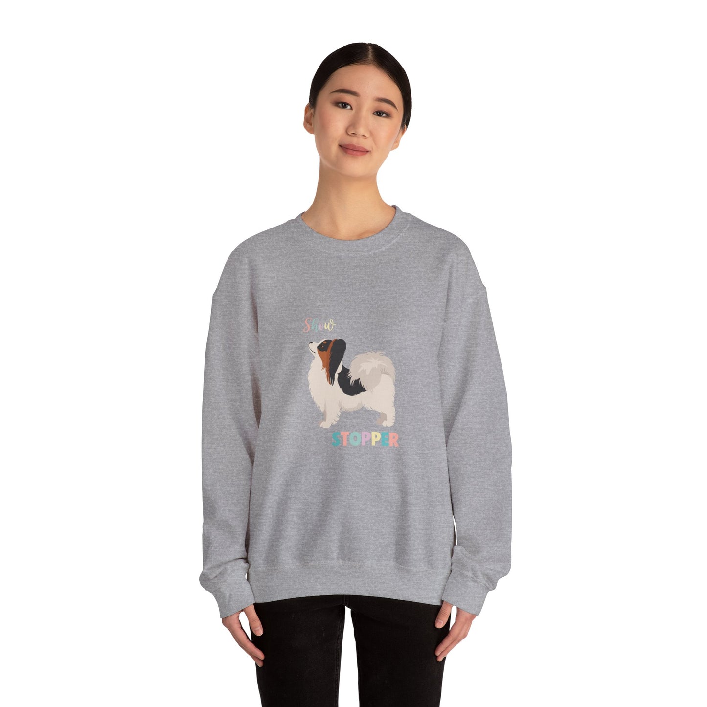 Papillon Dog Unisex Heavy Blend Crewneck Sweatshirt