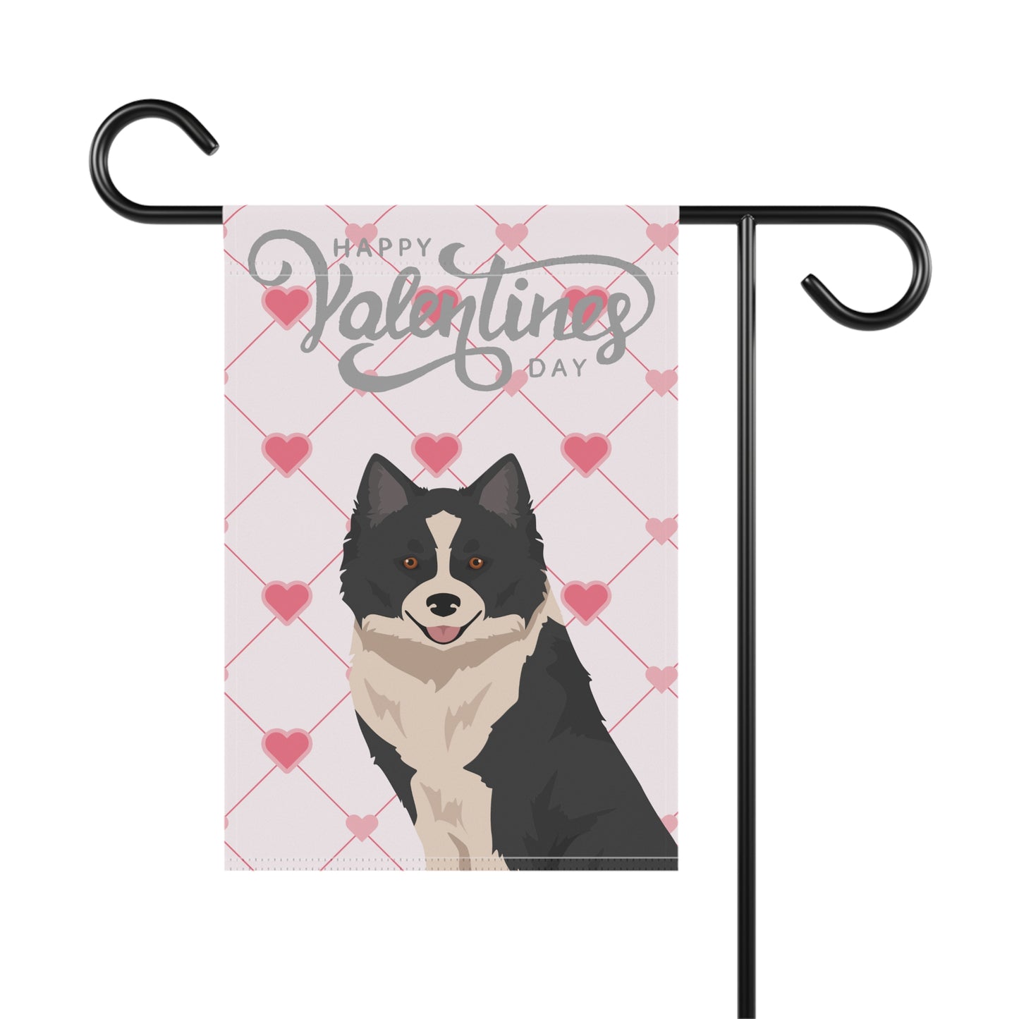 Nenets Herding Laika Dog Valentines Day Garden Flag