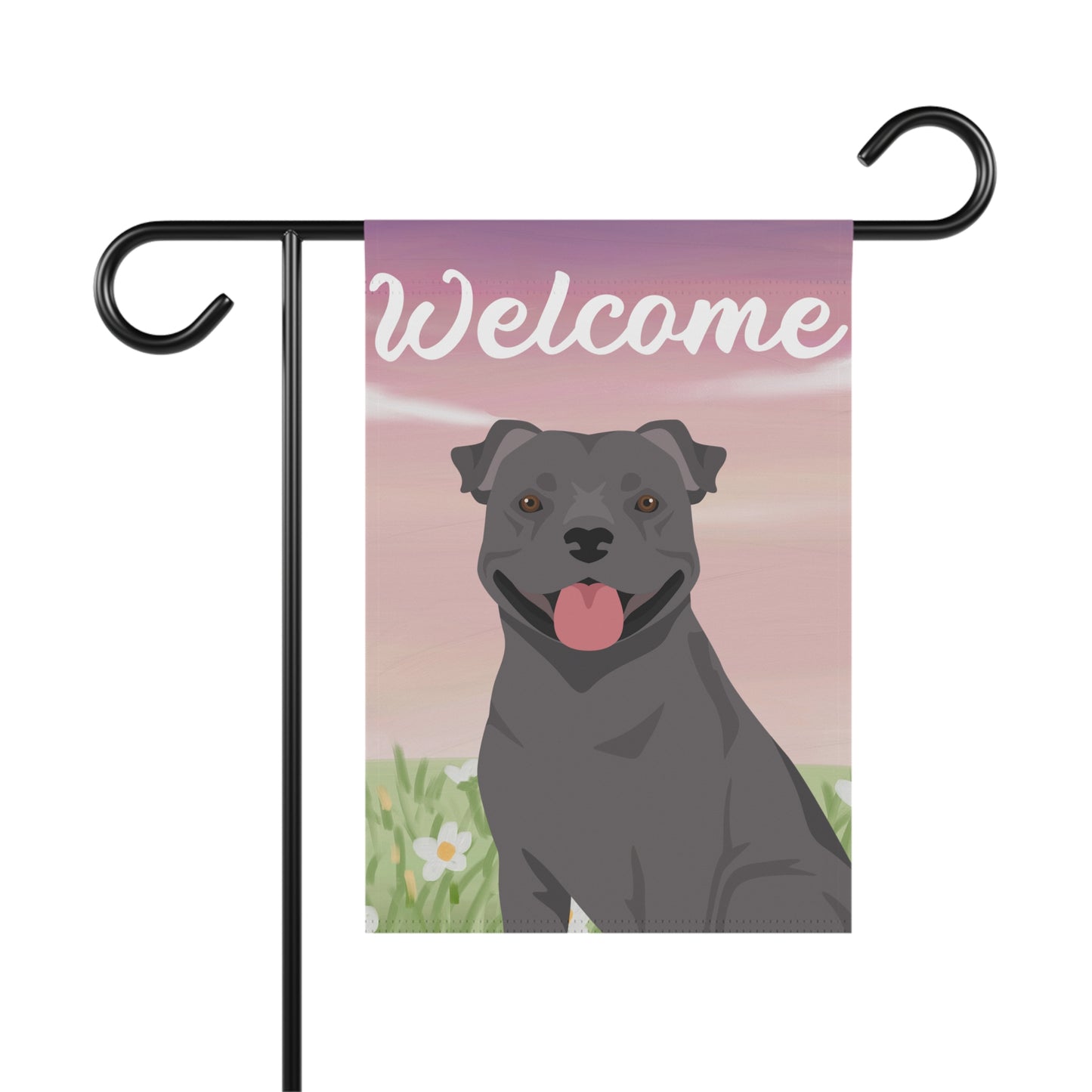 Staffordshire Bull Terrier Dog Welcome Garden Flag