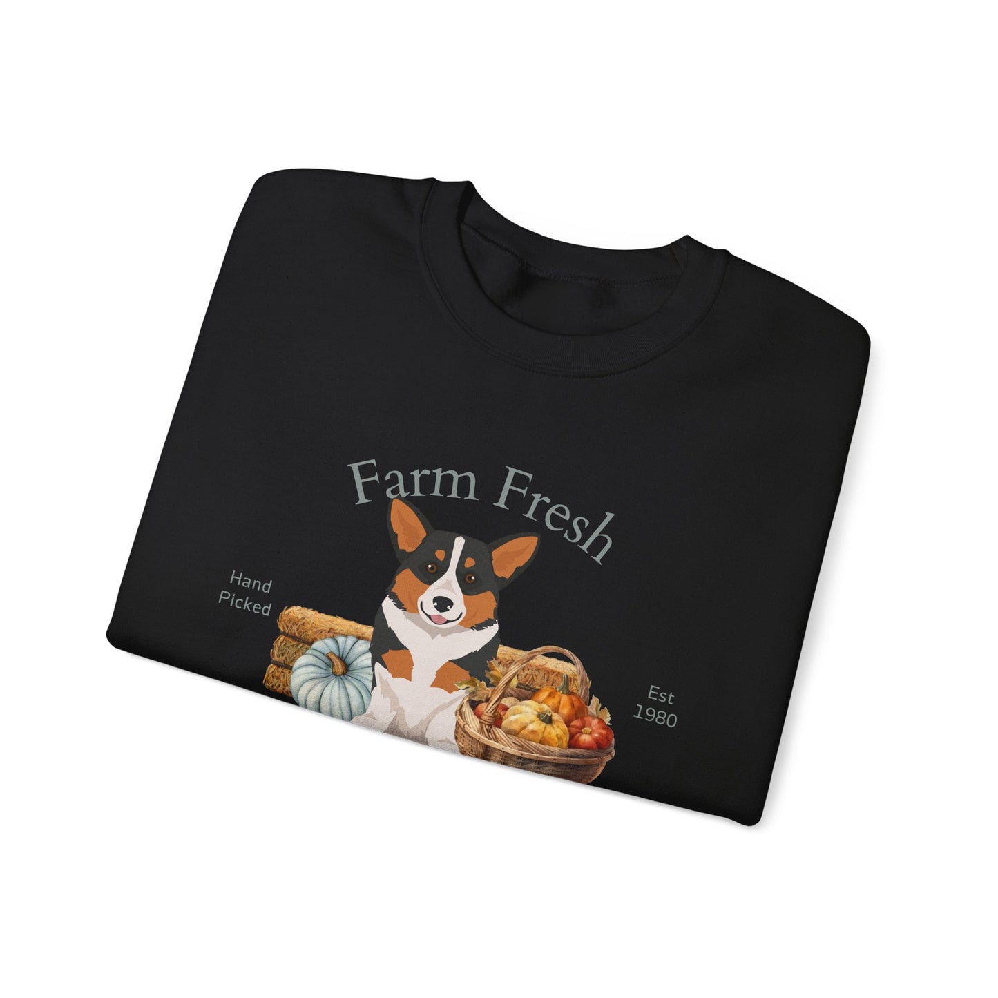 Pembroke Welsh Corgi Dog Fall Farm Fresh Unisex Heavy Blend Crewneck Sweatshirt