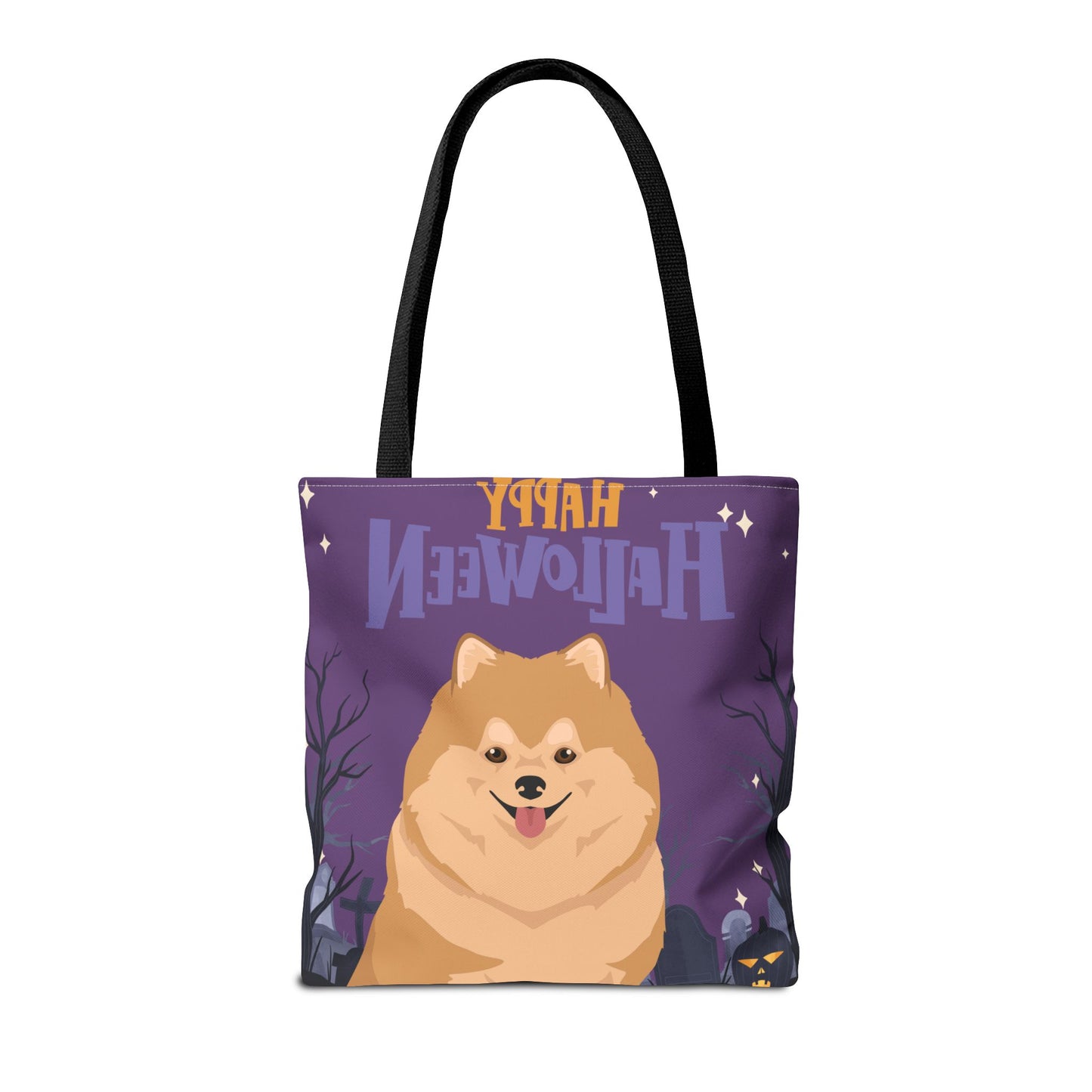 Pomeranian Dog Happy Halloween Tote Bag 16x16