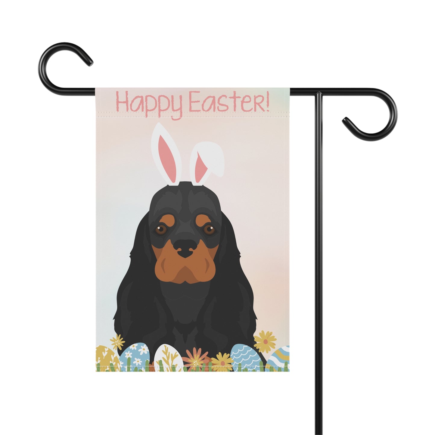 American Cocker Spaniel Dog Happy Easter Garden Flag