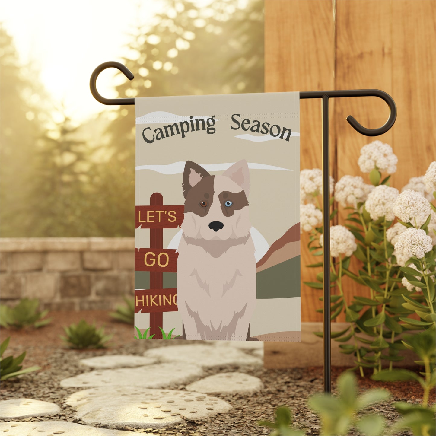 Yakutian Laika Dog Camping Garden Flag