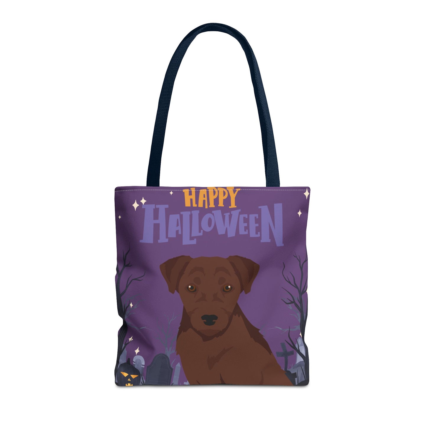 Patterdale Terrier Dog Happy Halloween Tote Bag 16x16