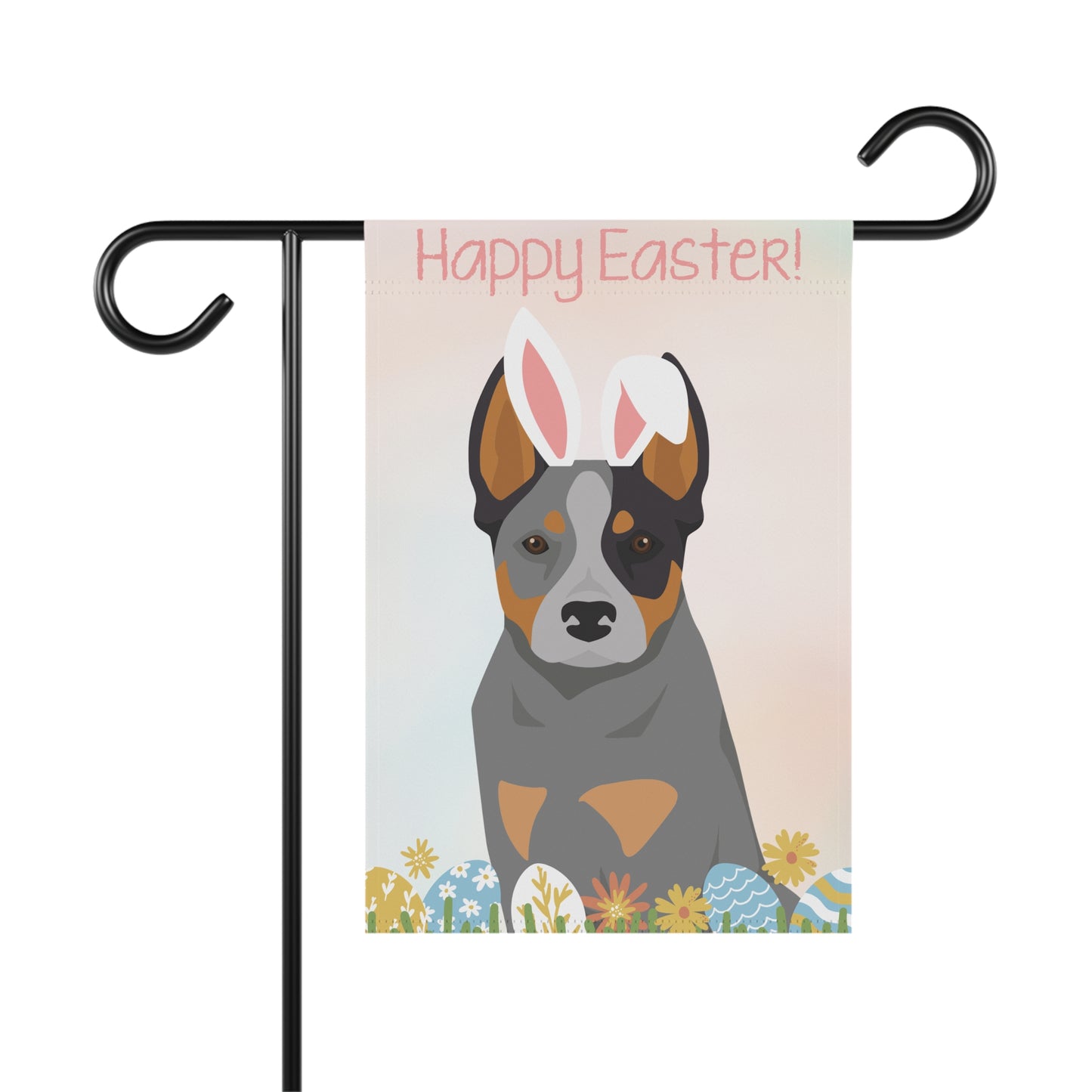 Australian Cattle Dog Happy Easter Garden Flag