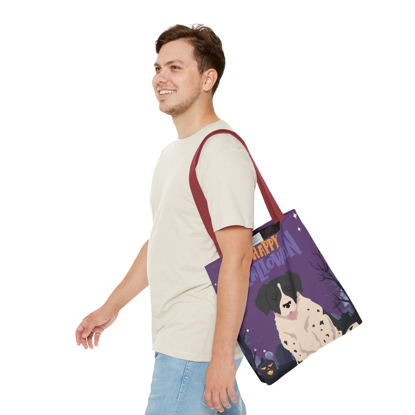 Wetterhoun Dog Happy Halloween Tote Bag 16x16