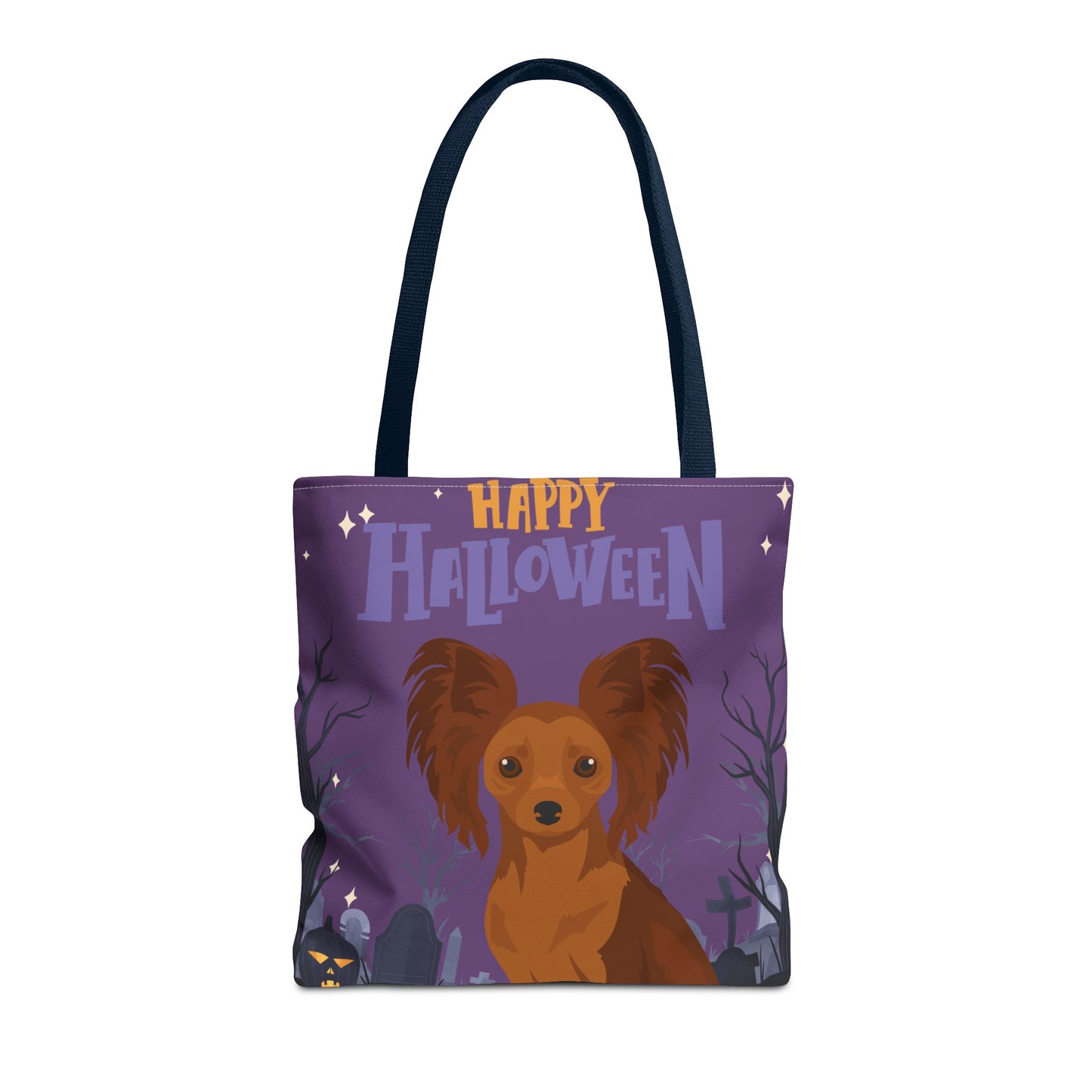 Russian Toy Terrier Dog Happy Halloween Tote Bag 16x16