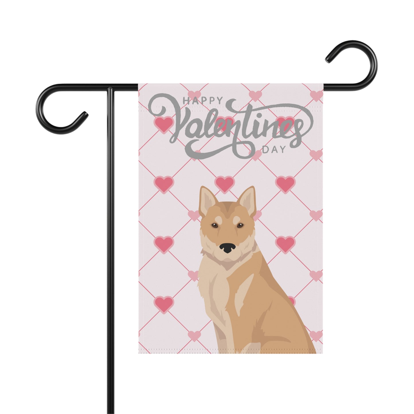Korean Jindo Dog Valentines Day Garden Flag